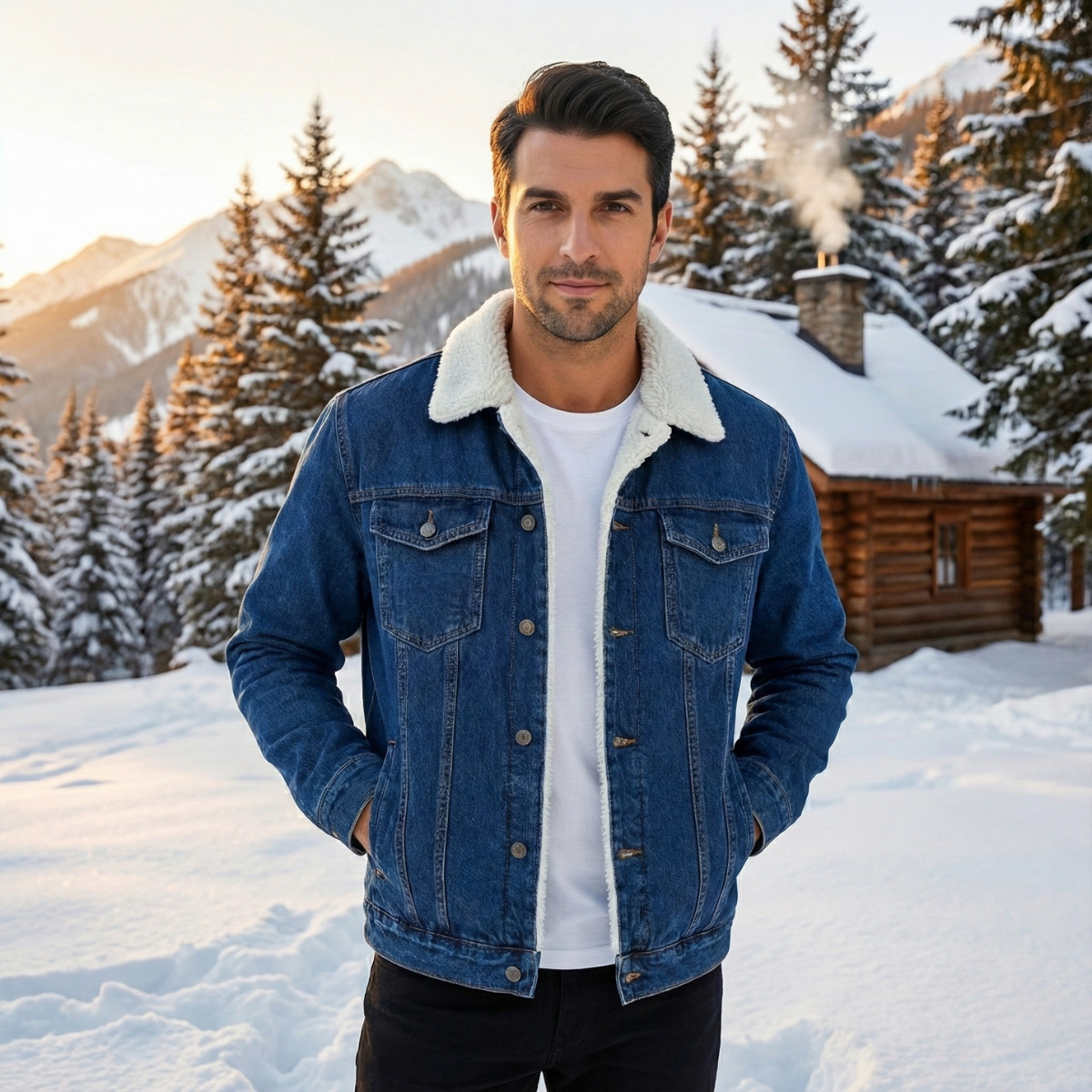 The Kilmarnock Men's Fleece Lined Denim Jacket