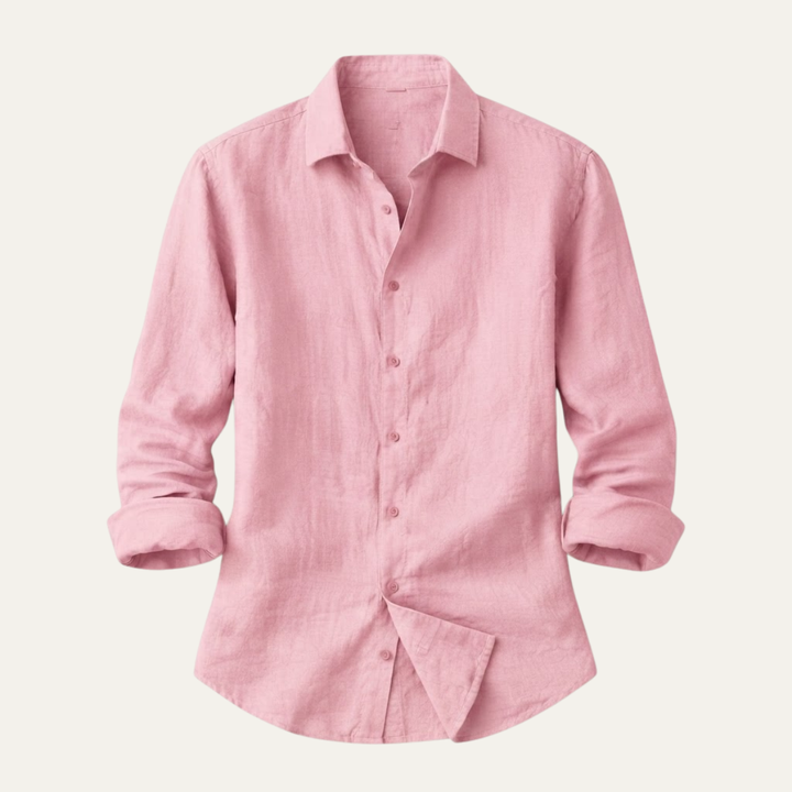 The Ironridge Men’s Linen Lightweight Turn Down Collar Trendy Shirt