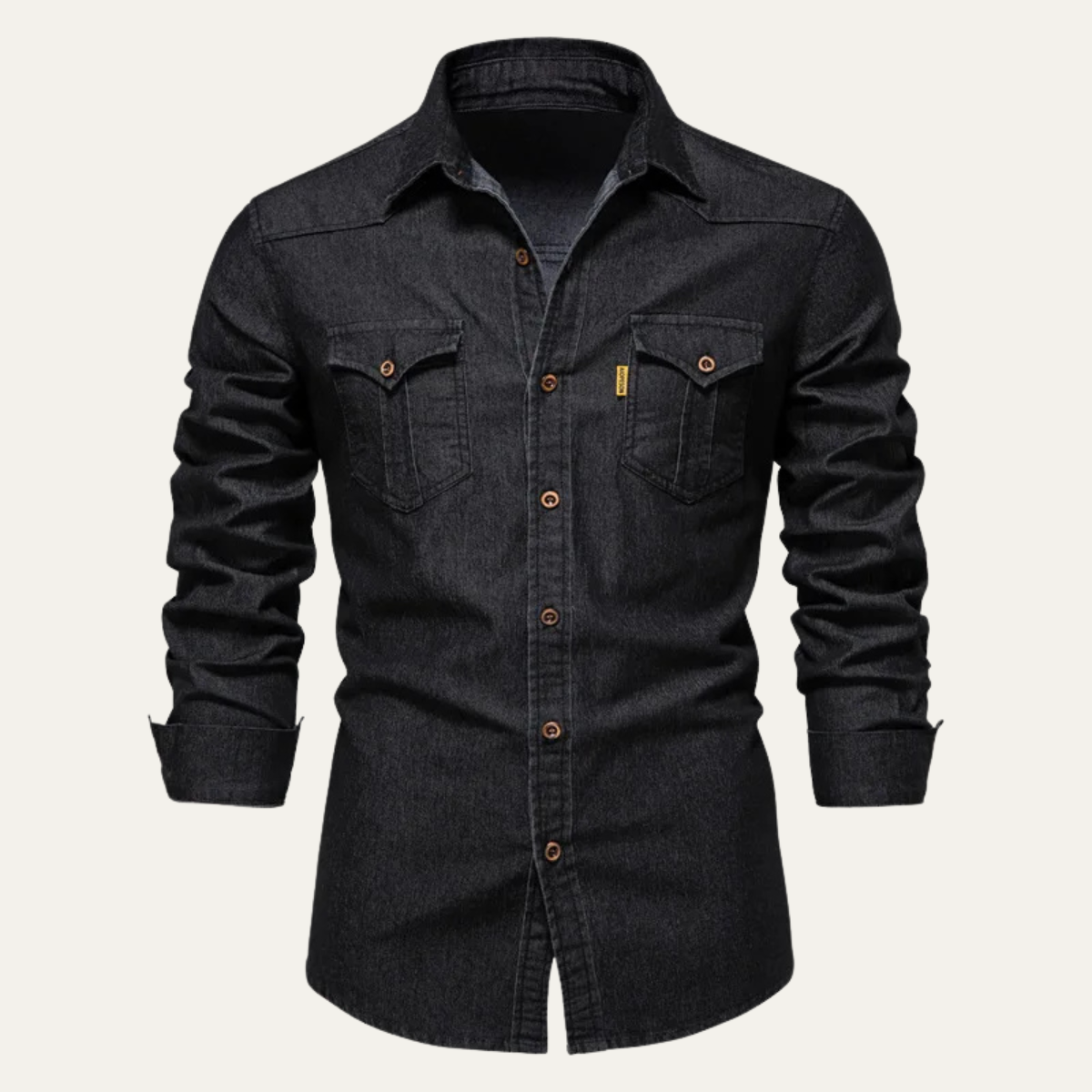The Roseland Men’s Trendy Slim Fit  Stand Collar Cotton Shirt