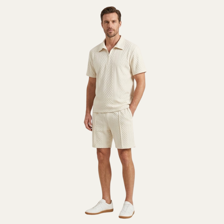 The Maplewood Men’s Casual Streetwear Set – Shirt & Shorts