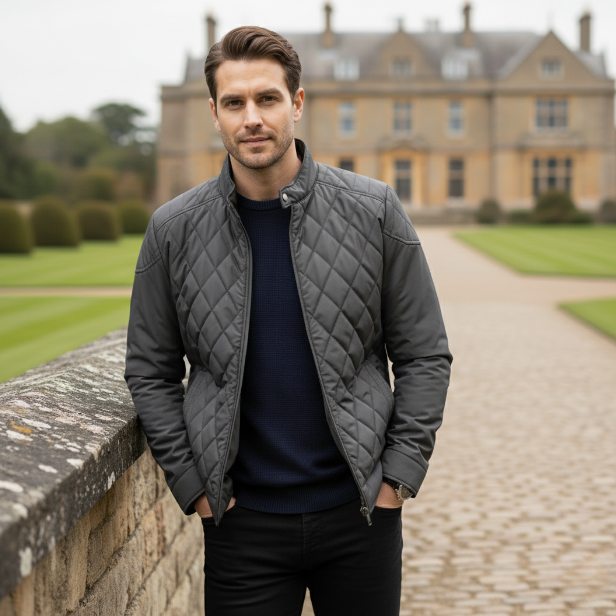 The Sheffield Men’s Lightweight Padded Quilted Jacket