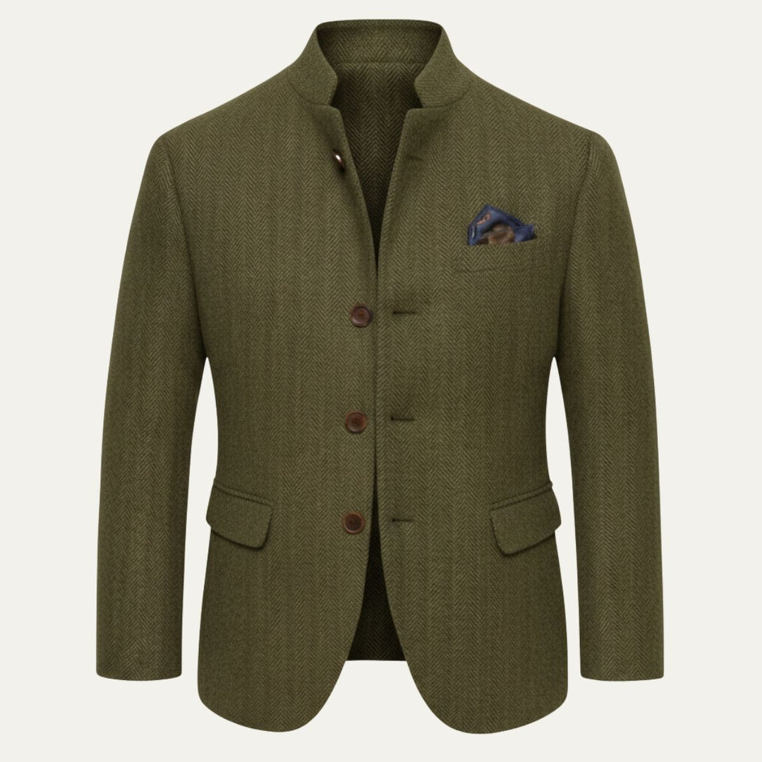 The Milverstone Men’s Single Breasted Tweed Blazer Jacket
