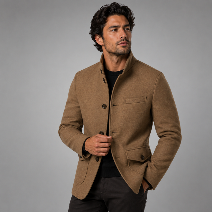 Wool Coat - Men’s Smart Tailored Overcoat