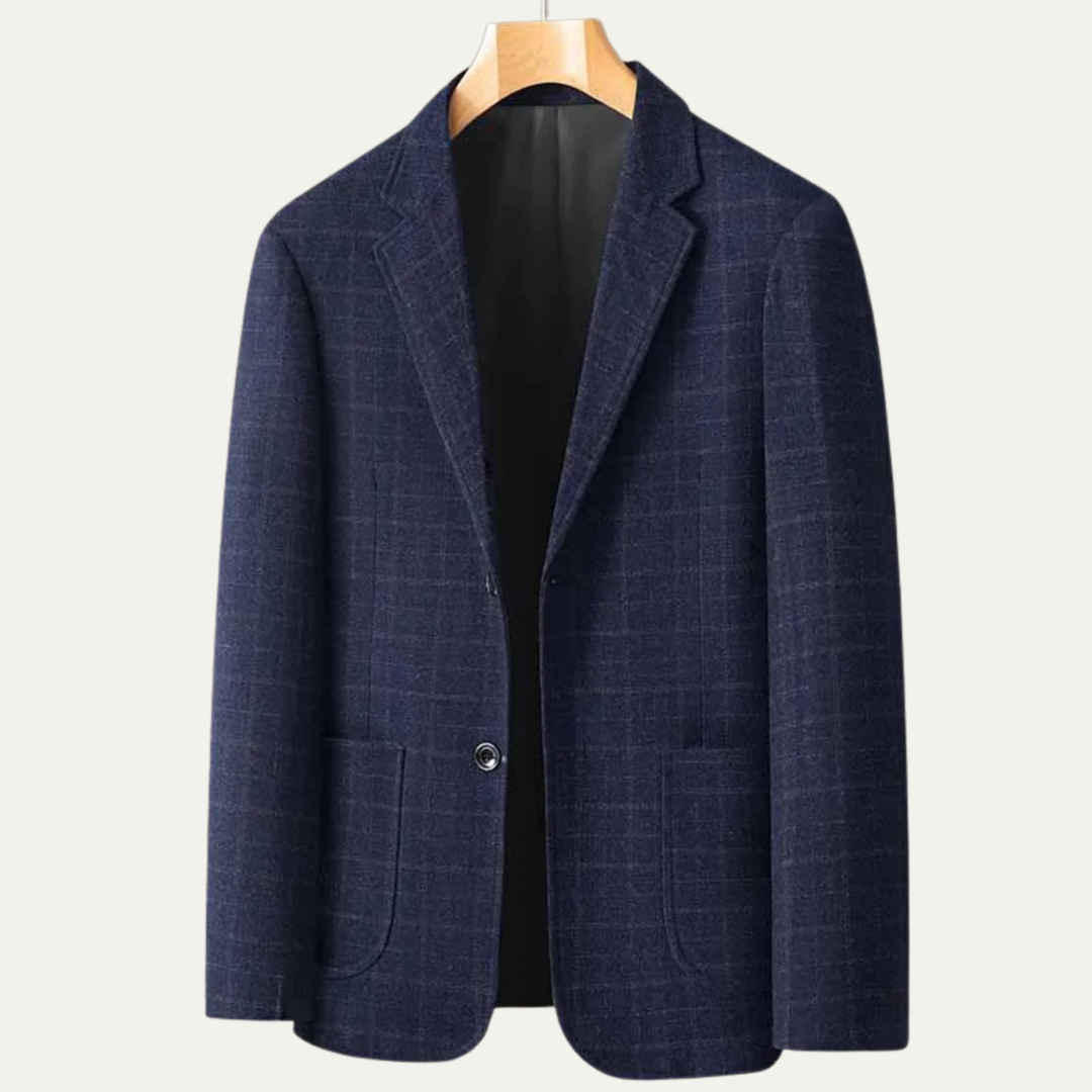 The Hanover Men’s Casual Tweed Style Smart Check Blazer