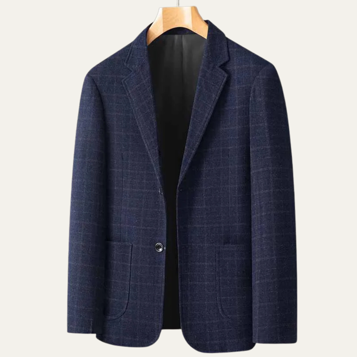 The Hanover Men’s Casual Tweed Style Smart Check Blazer