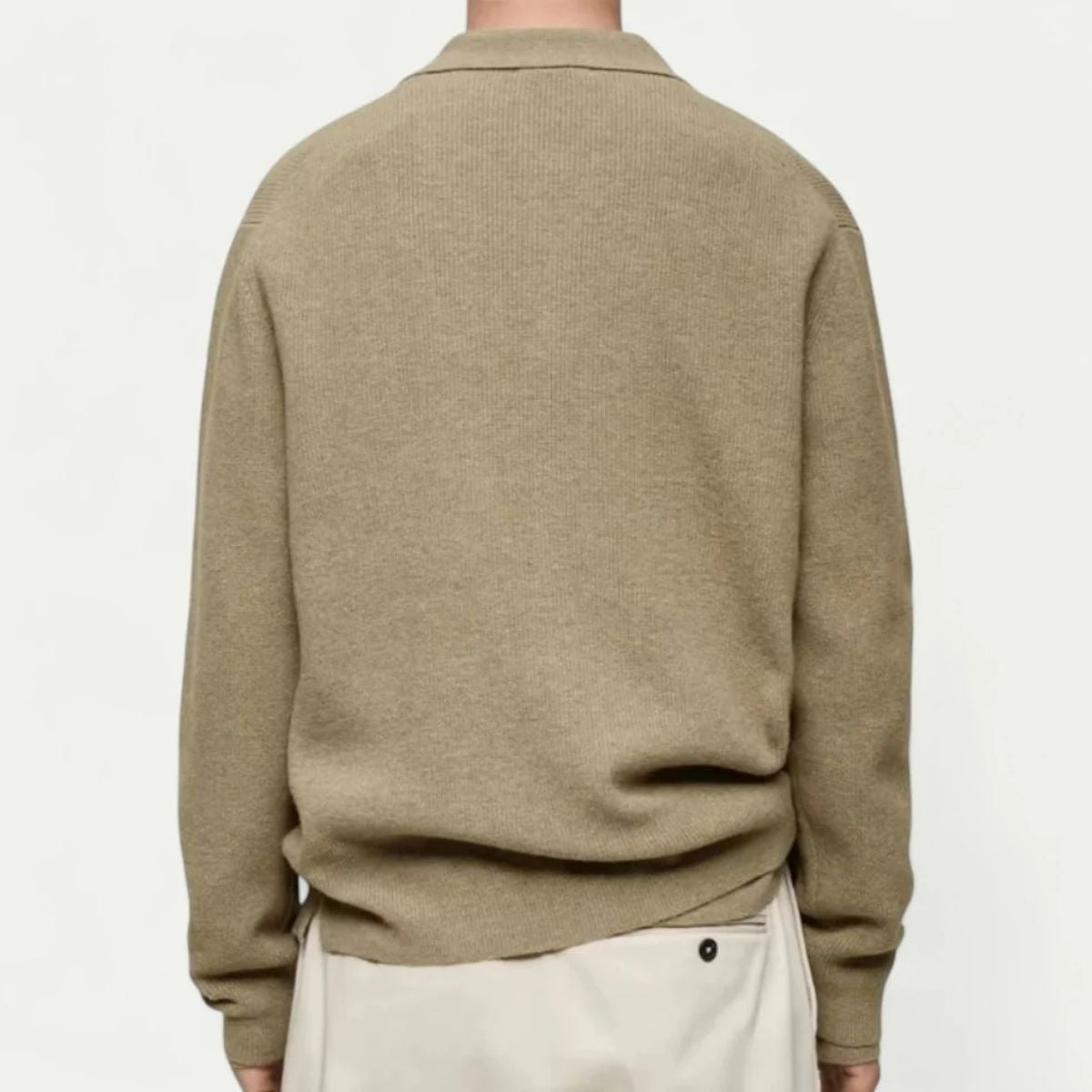 The Positano Elegant Knitted Cardigan for Men - Lapel Collar and Front Buttons