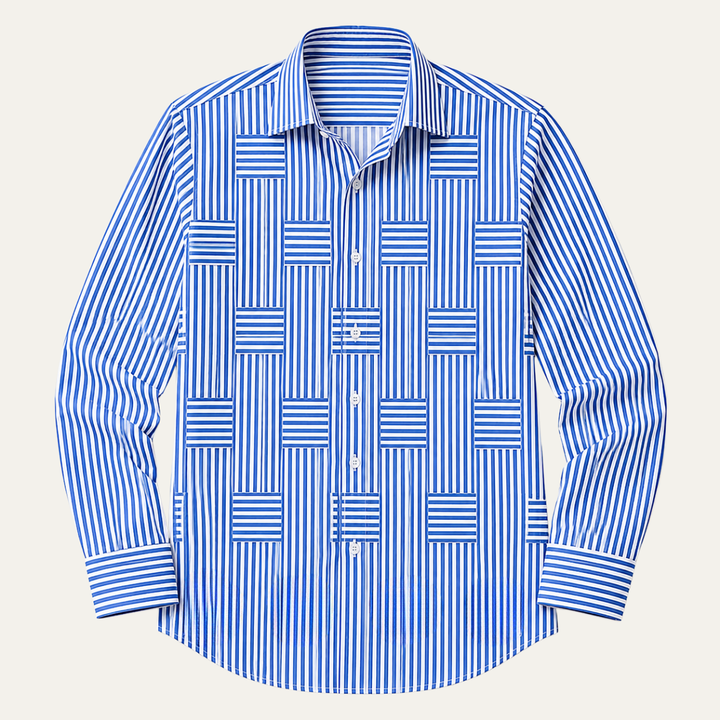 The Foxborough Men’s Casual Striped Wrinkle Resistant Shirt