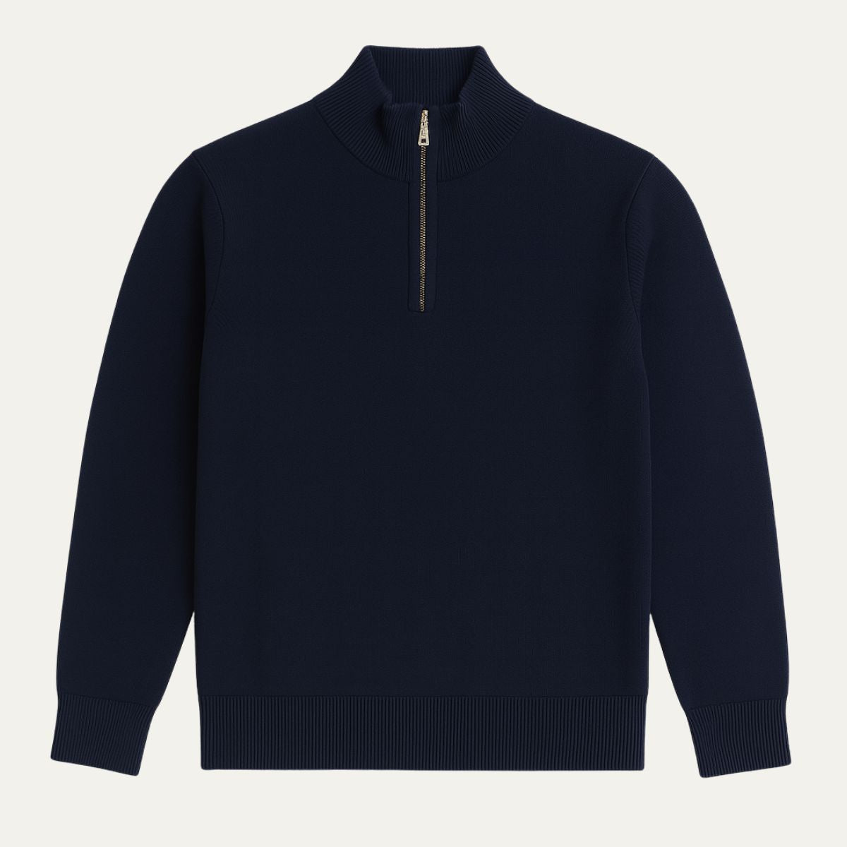 The Old Money Half-Zip Sweater for Men – Navy Blue