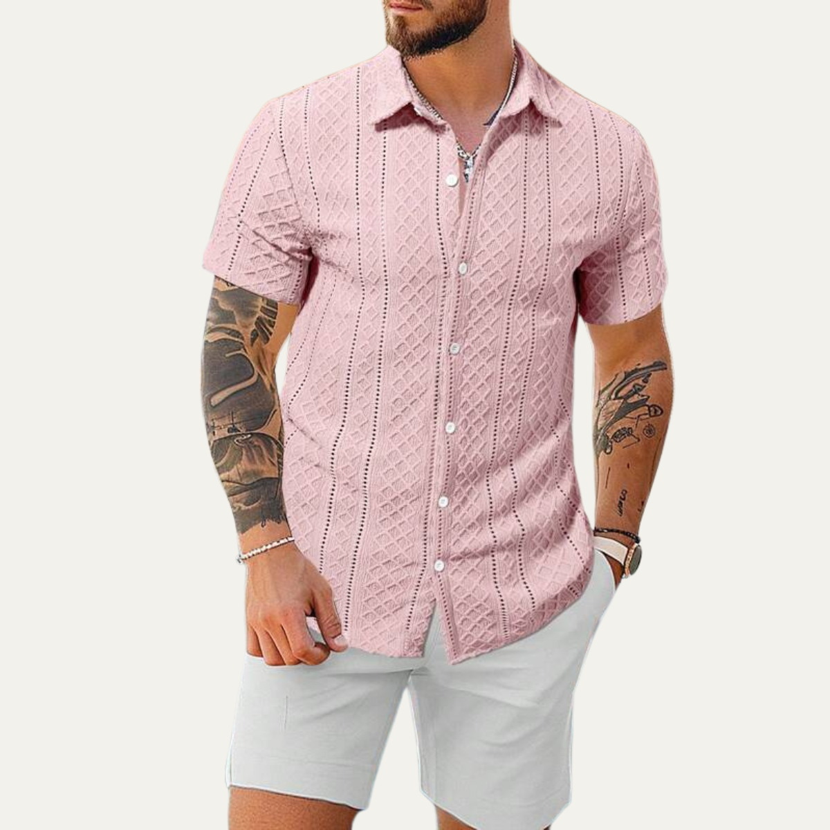 The Foxbrook Men’s Soft Textured Button Up Shirt