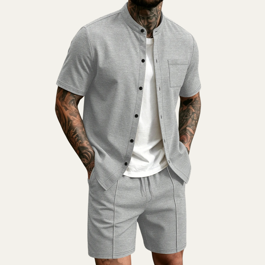 The Lancaster Men’s Waffle Smart Matching Set