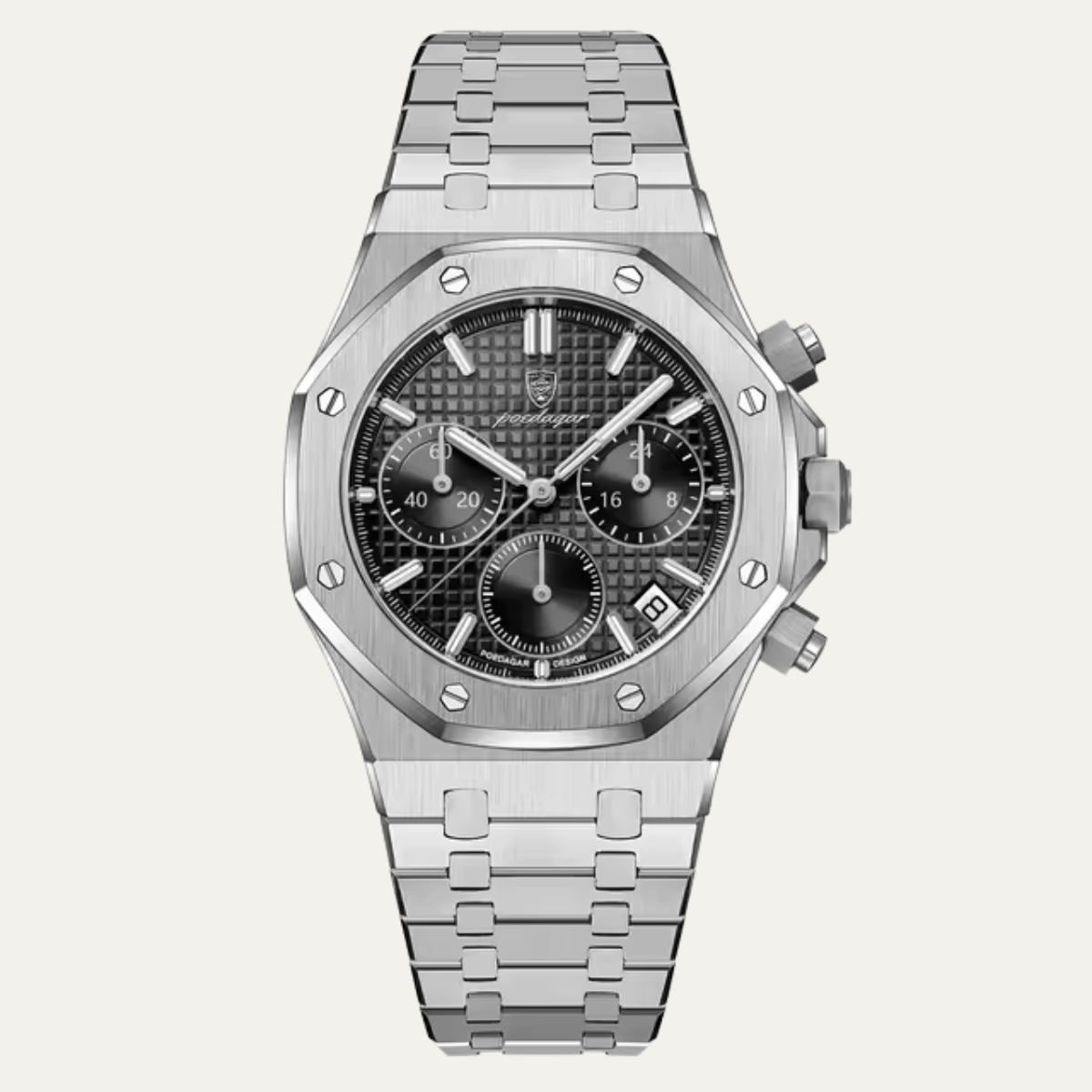 The Ashbury Men’s Watch – Stainless Steel Quartz Wristwatch with Luminous Dial