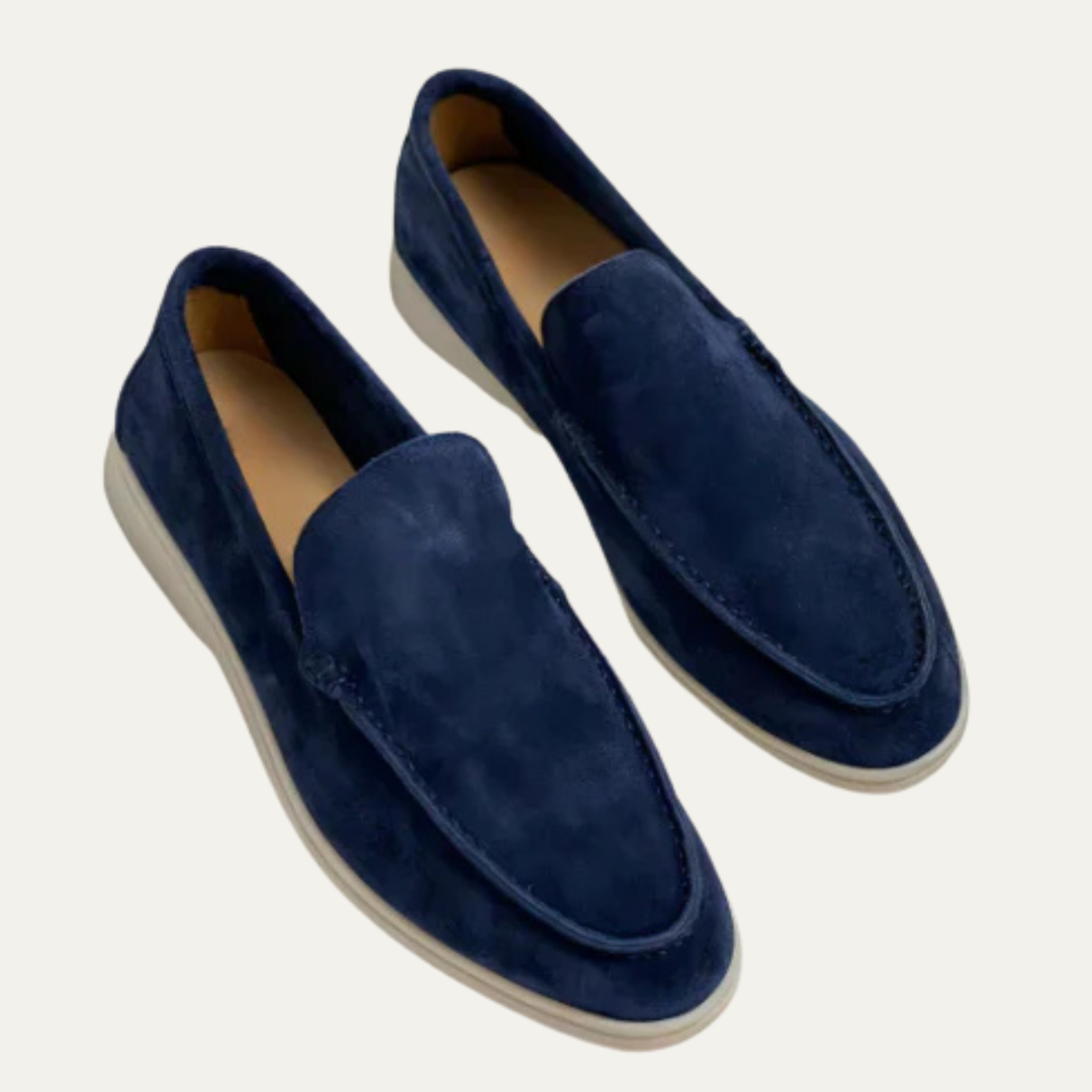 The Hepburn Men’s Casual Suede Loafers with Rubber Sole