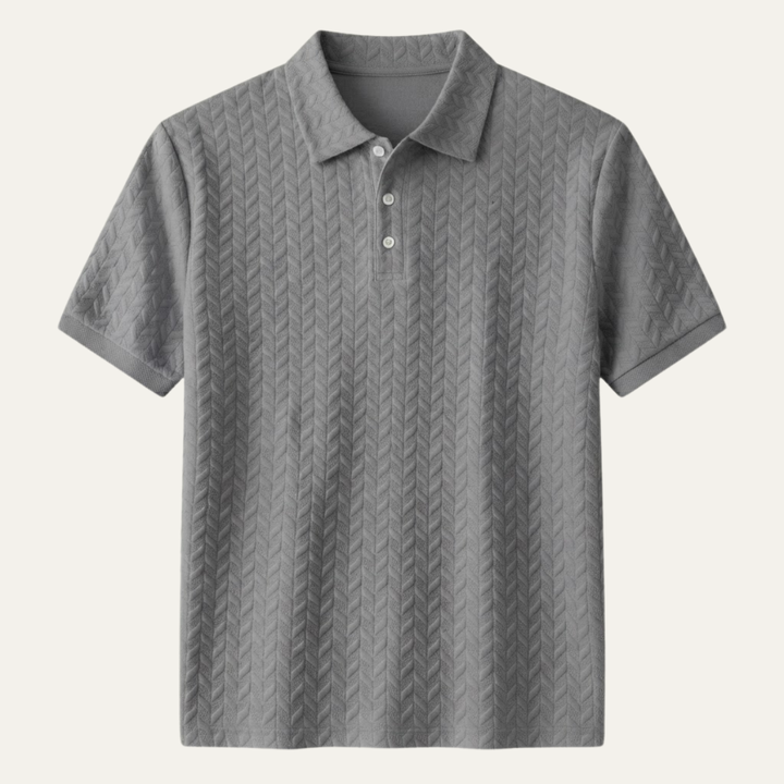 The Windlawn Men’s Casual Textured Summer Polo Shirt