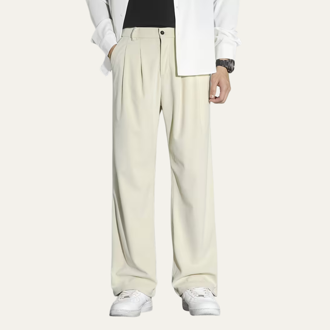 The Caloundra Men’s Premium Wide Leg Corduroy Pleated Dress Pants