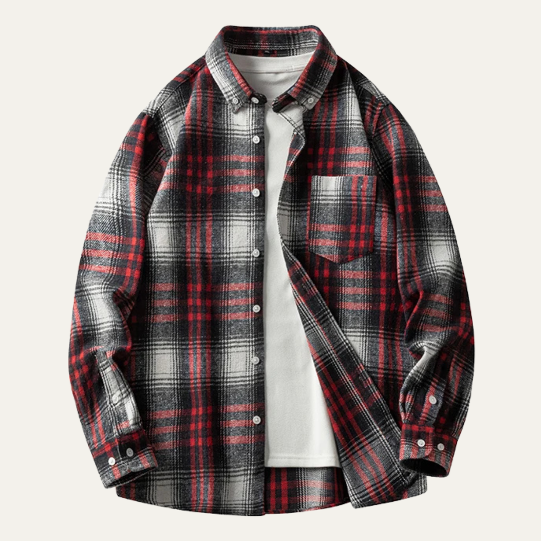 The Cuneo Men’s Plaid Lightweight Flannel Shirt