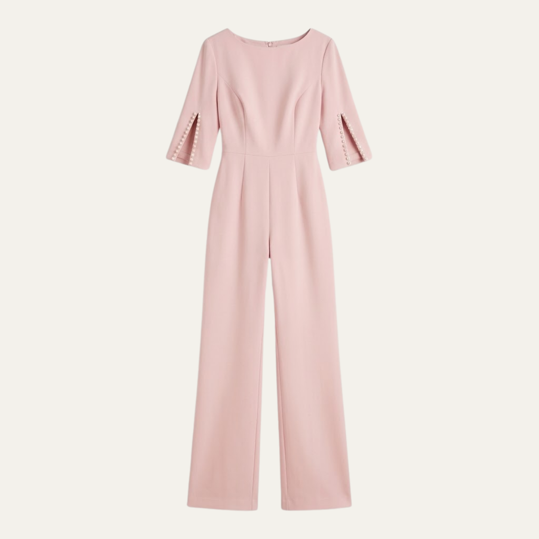 Women's Elegant Tailored Wide Leg Jumpsuit