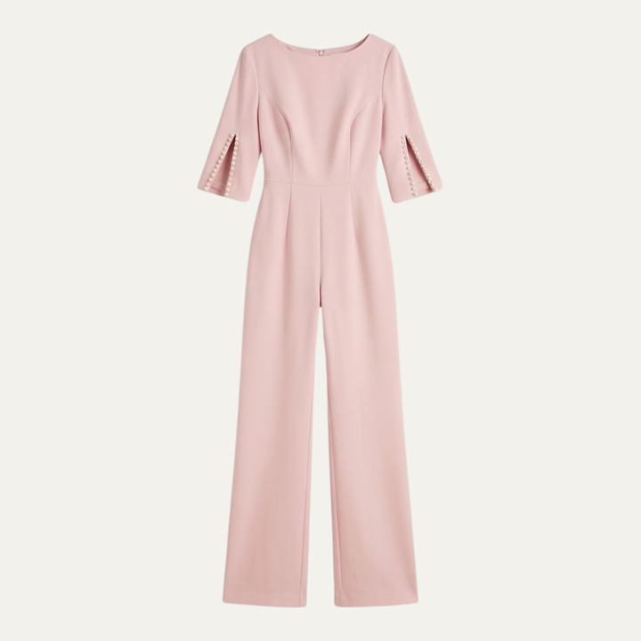 Women's Elegant Tailored Wide Leg Jumpsuit
