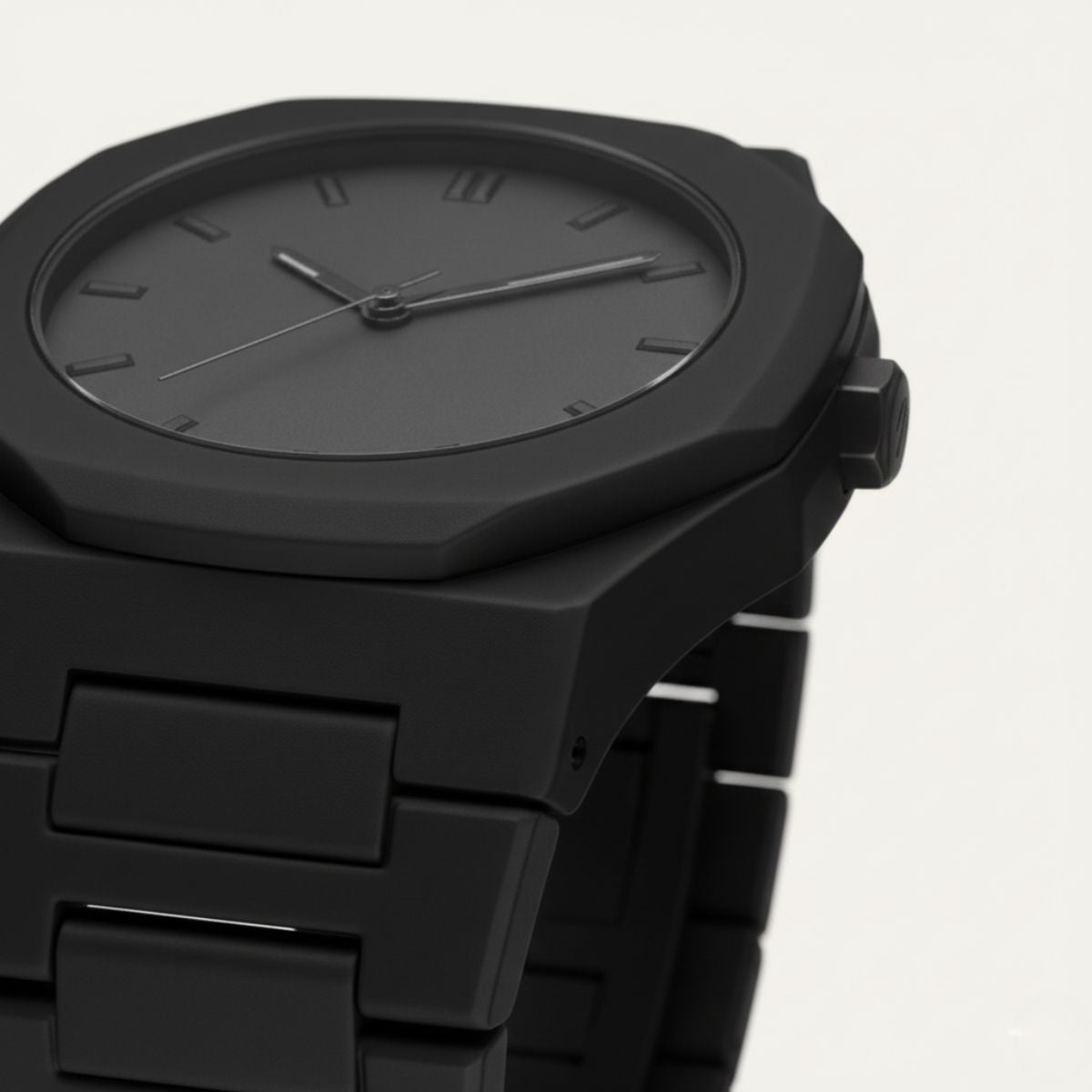 The Midnight Black Men’s Luxury Stainless Steel Watch