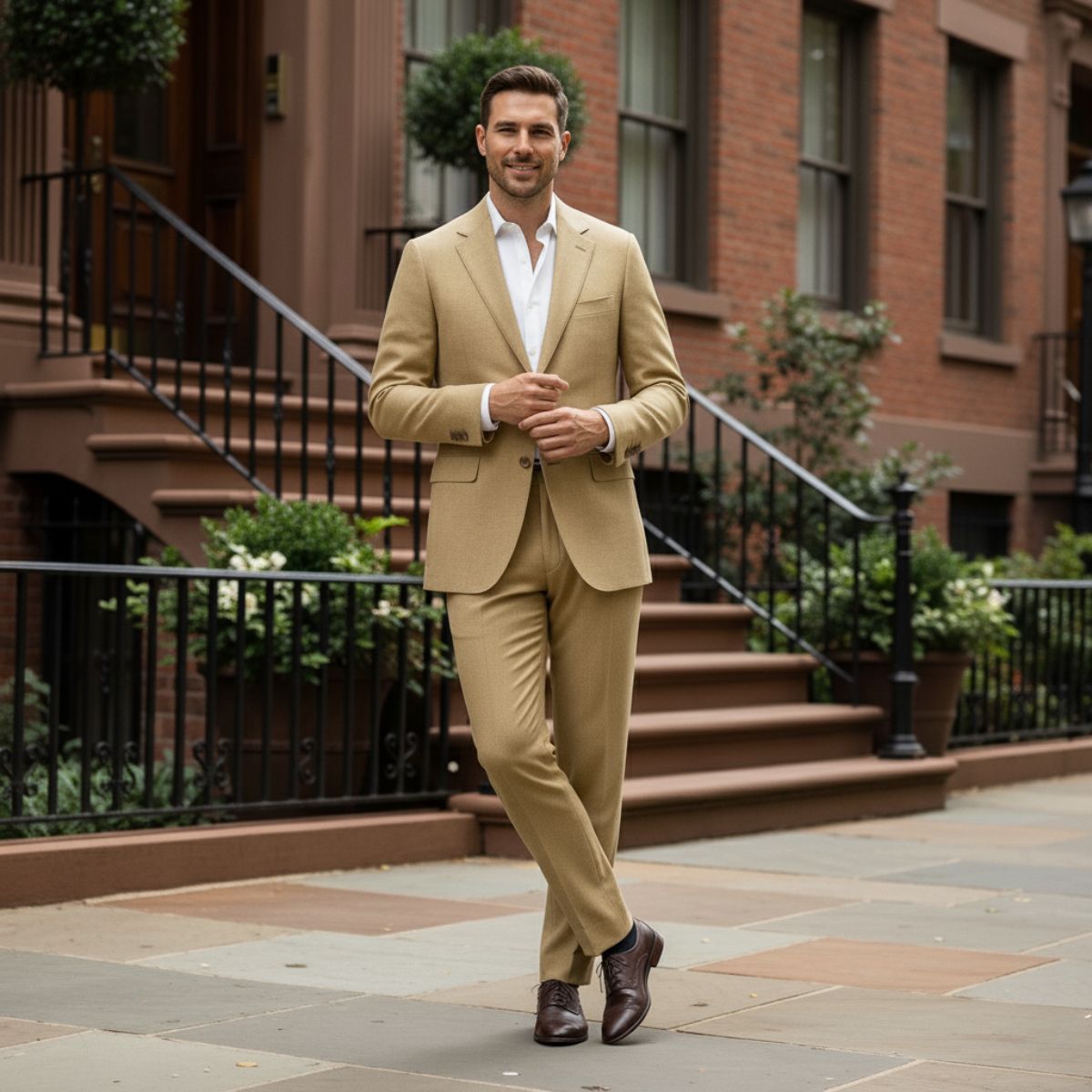 The Carroway Elegant Linen Suit