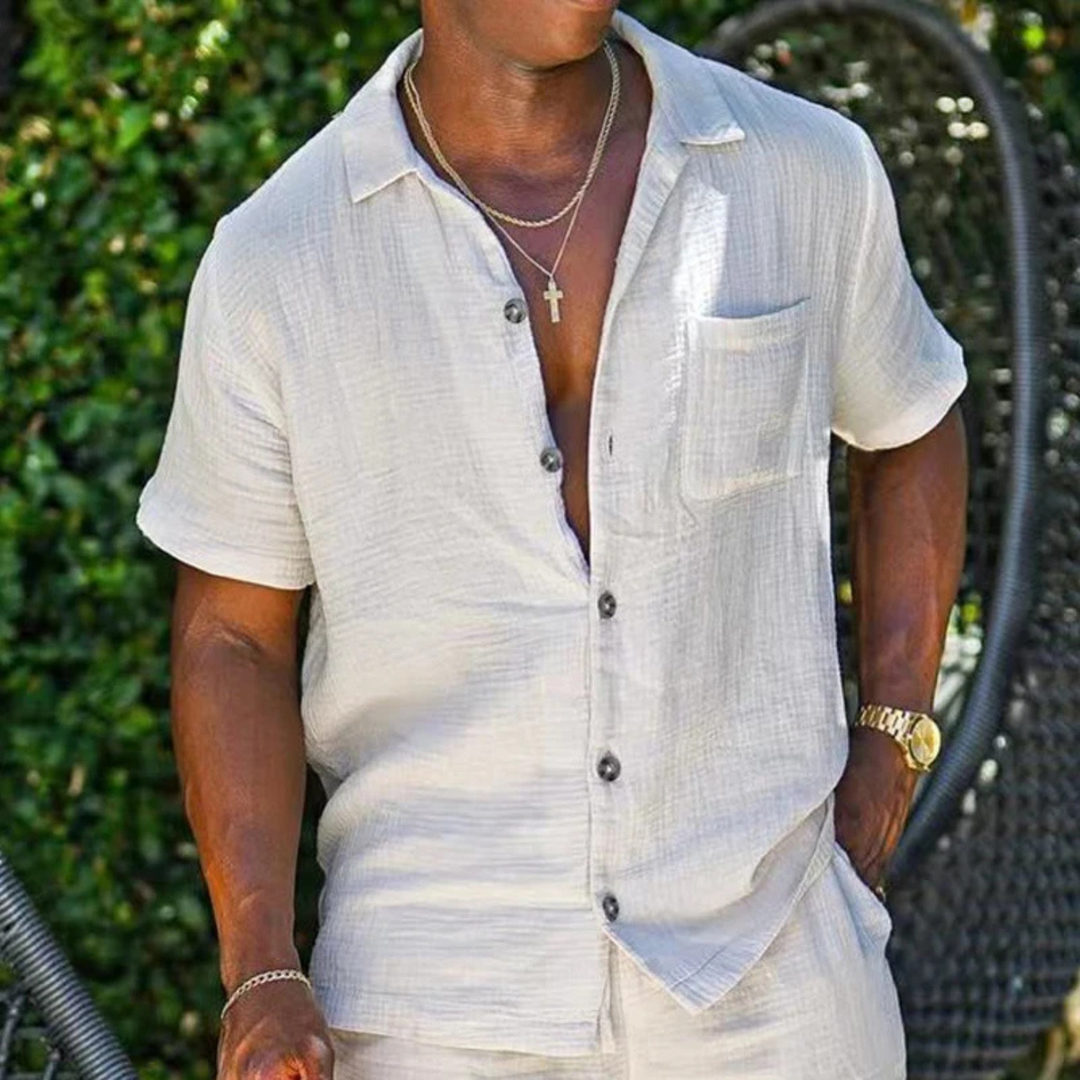 The Hamptons Men’s Linen Summer Matching Set