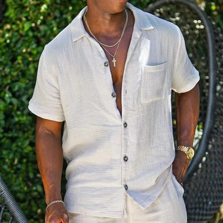 The Hamptons Men’s Linen Summer Matching Set