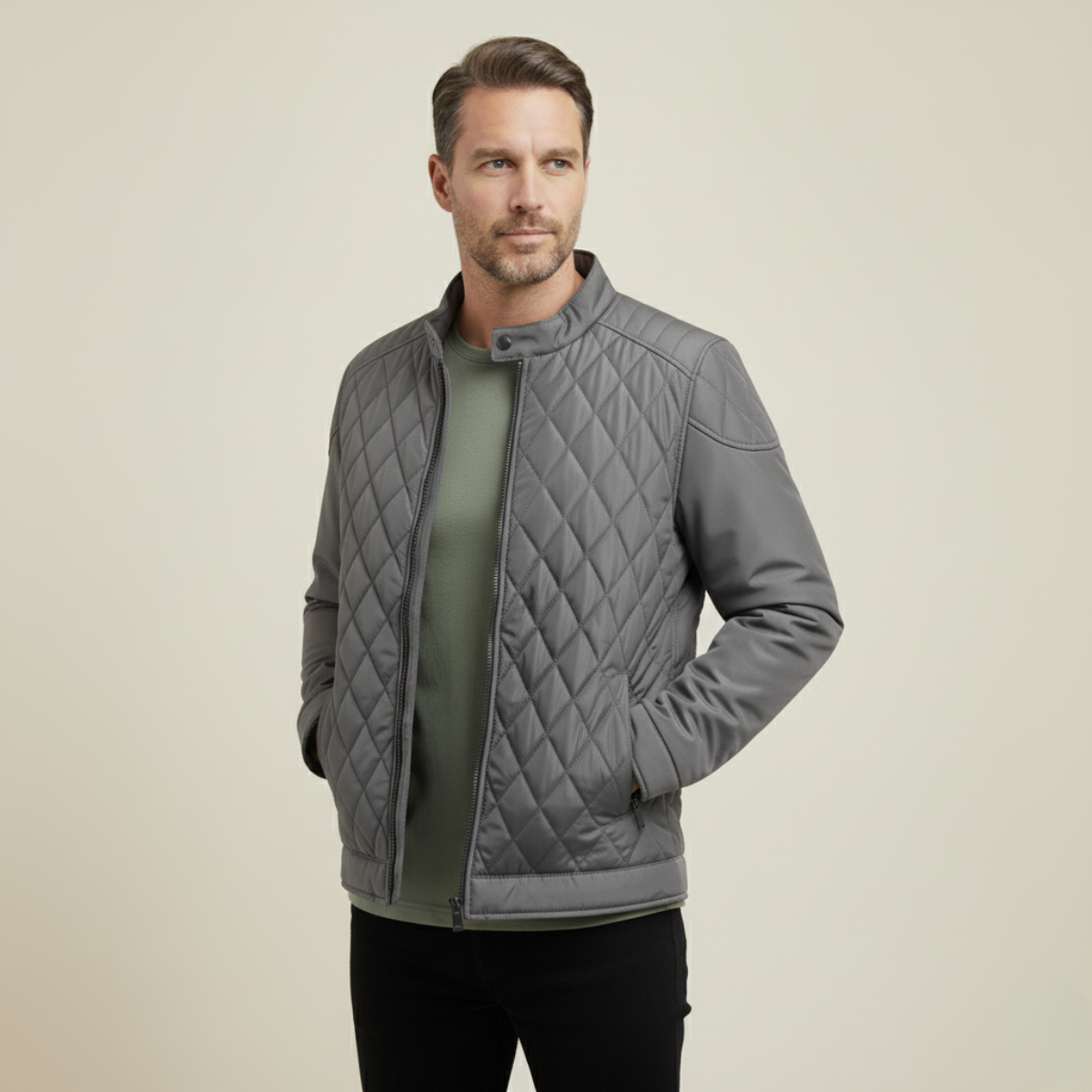 The Sheffield Men’s Lightweight Padded Quilted Jacket