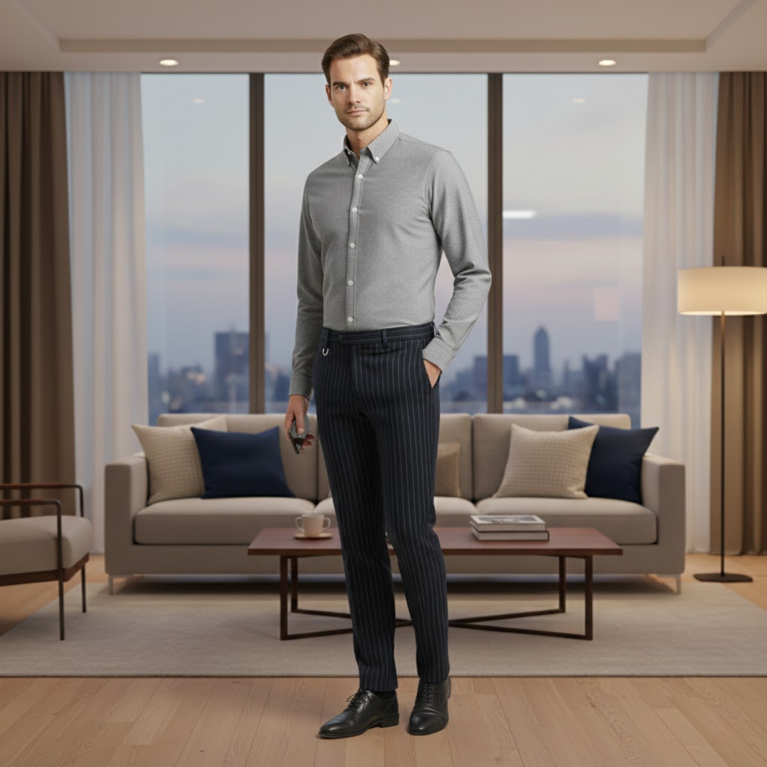 The Glenfall Men’s Slim Fit Stretch Luxury Dress Pants