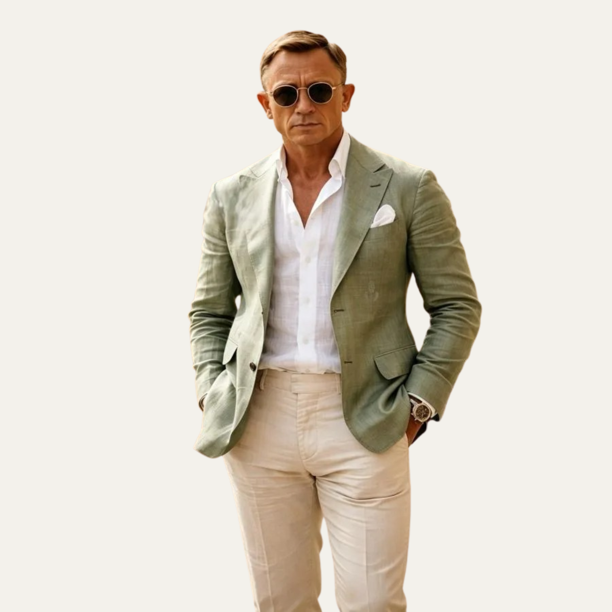 The Monterey Men’s Linen Wedding Suit