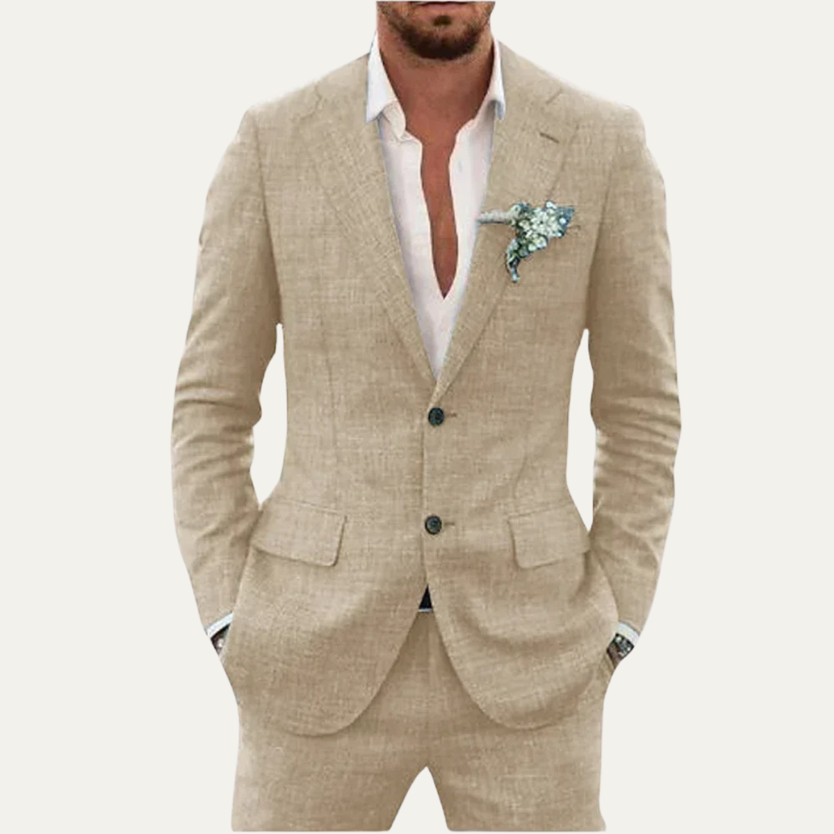 The Glenhaven Men’s Linen Suit Set