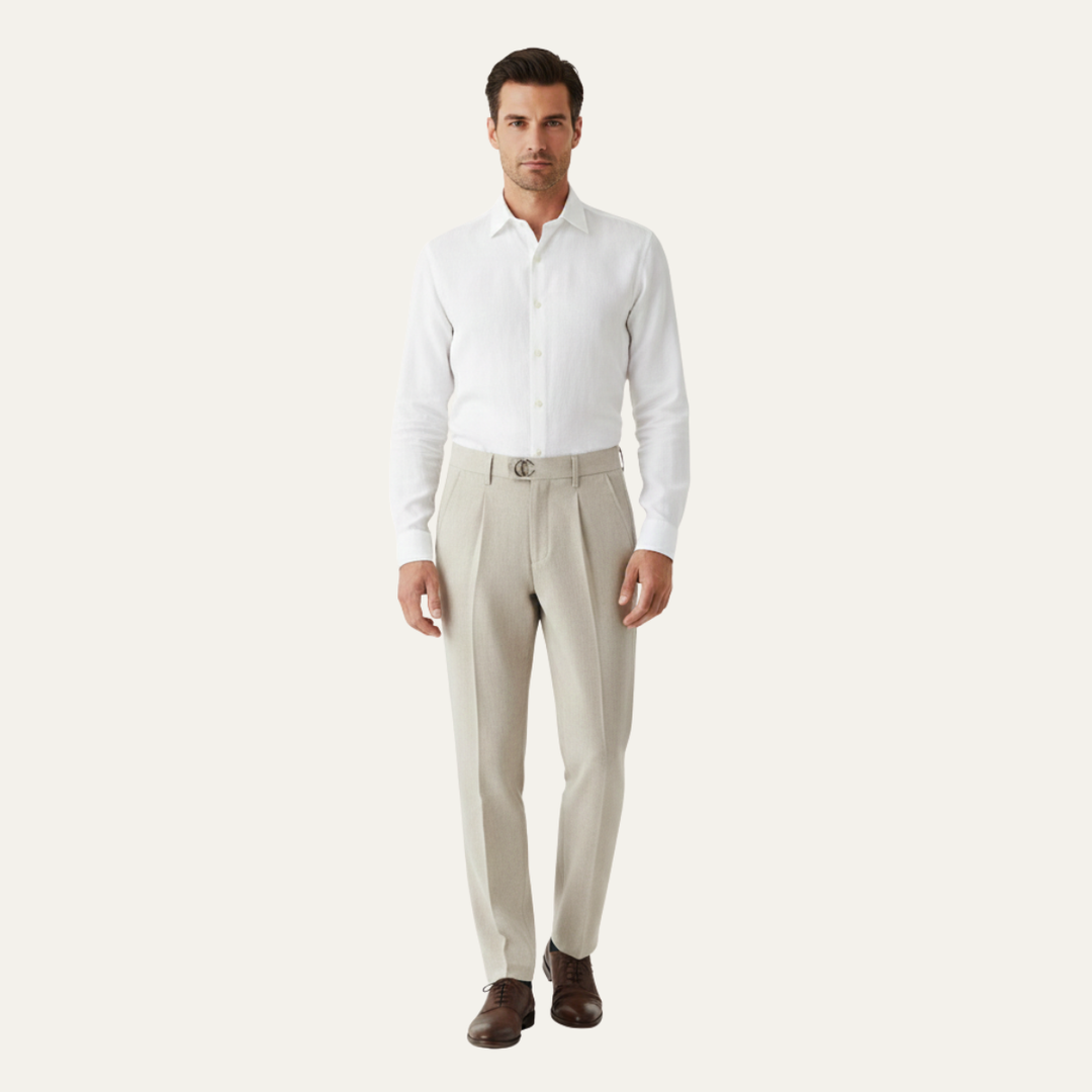 The Northshore Men’s Slim Fit Pleated Linen Dress Pants