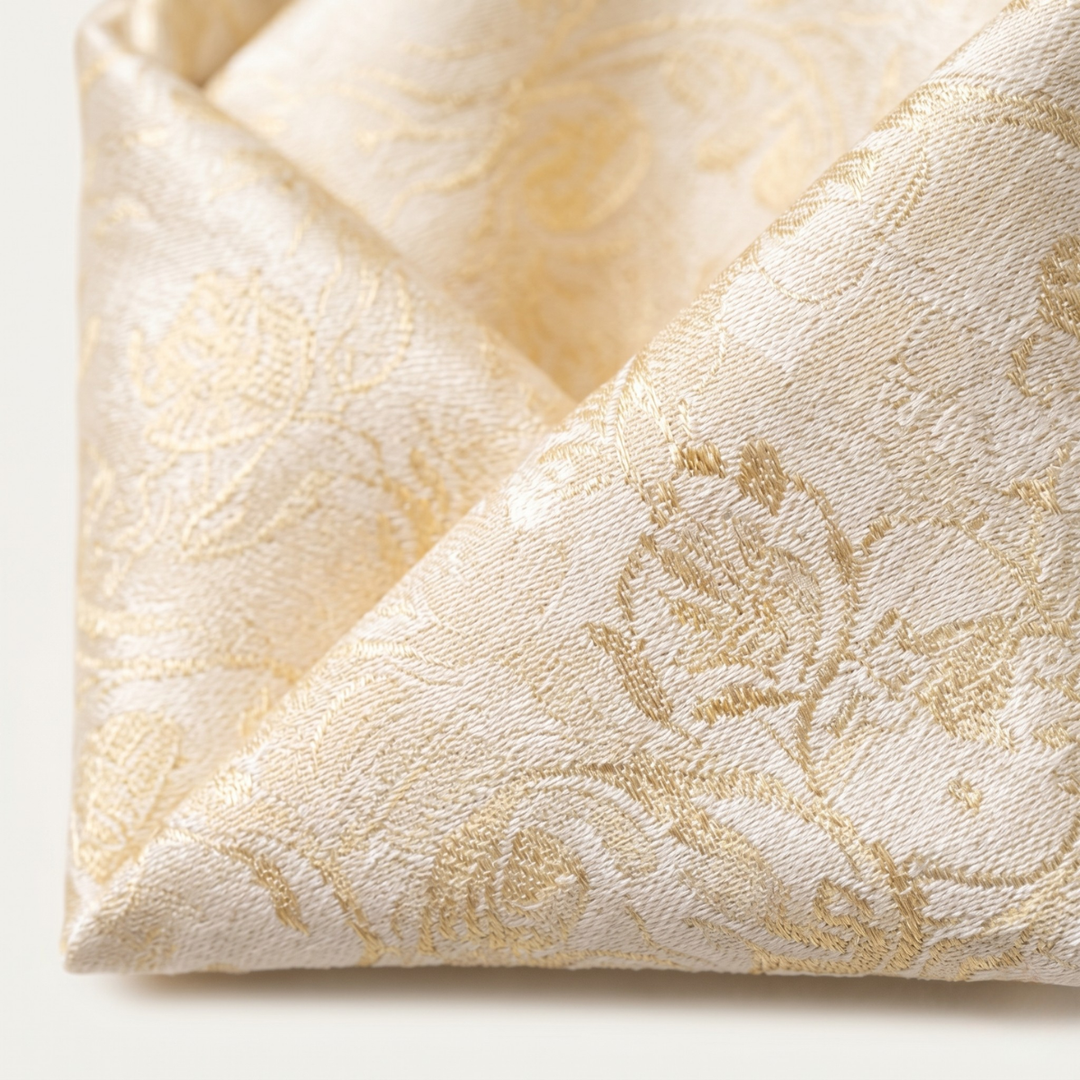 The Ashbury Men’s Bow Tie with Pocket Square & Cufflinks Set – Gold Paisley