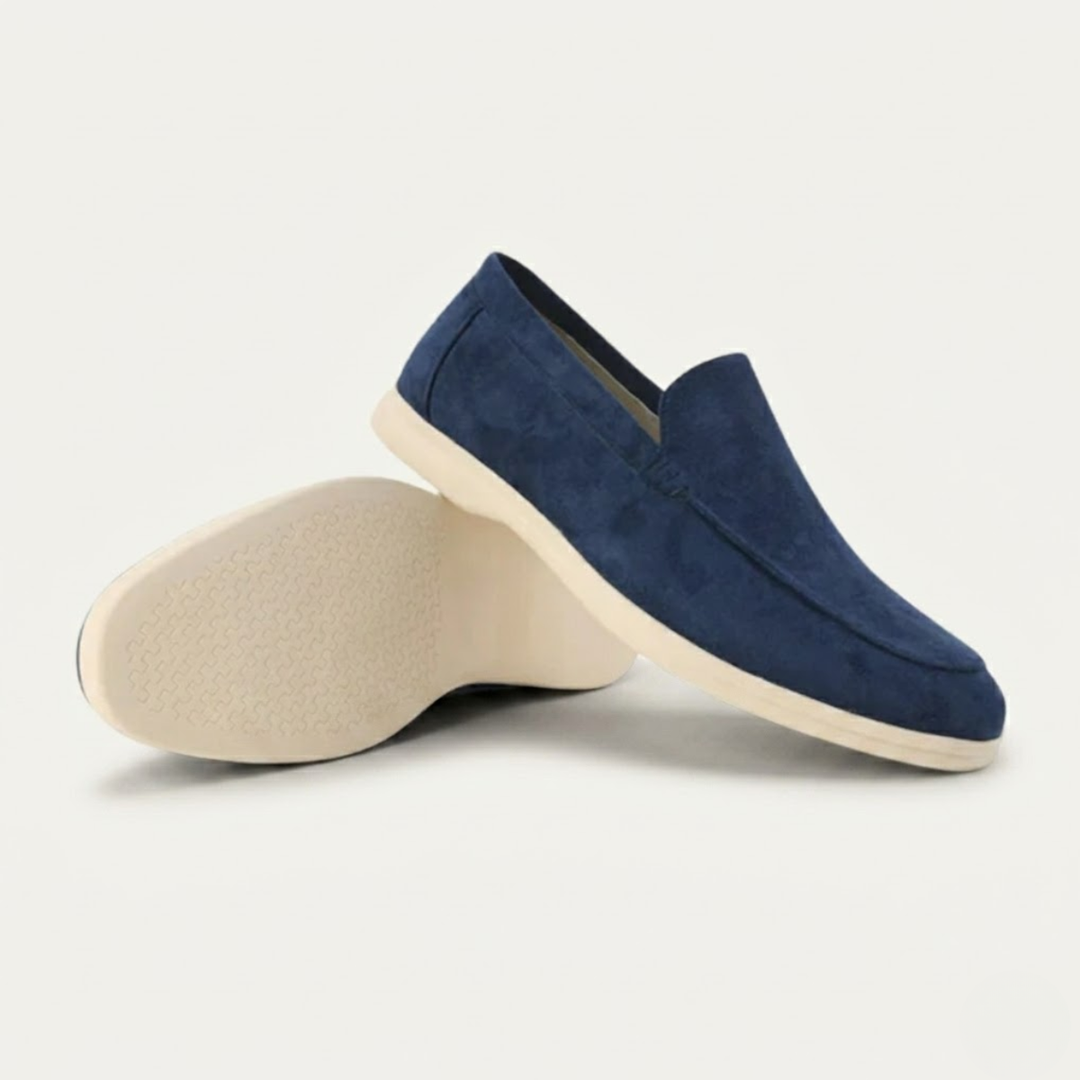 The Venetian Men's Trendy Suede Slip On Loafers