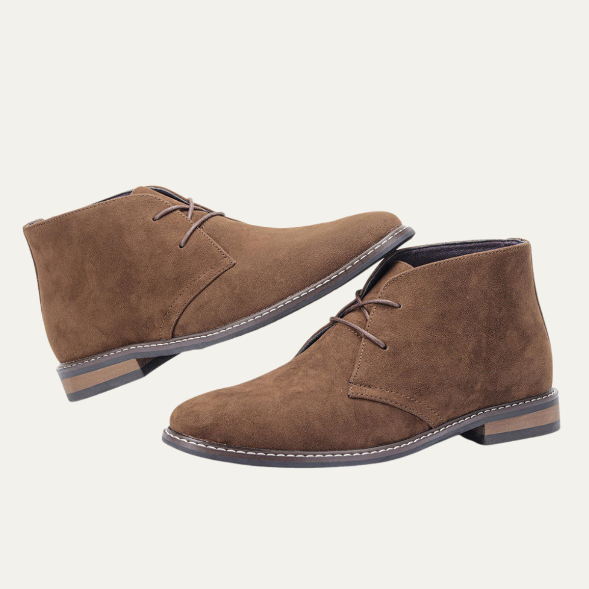 The Alberobello Men’s Suede Lace Up Desert Ankle Boots – Brown