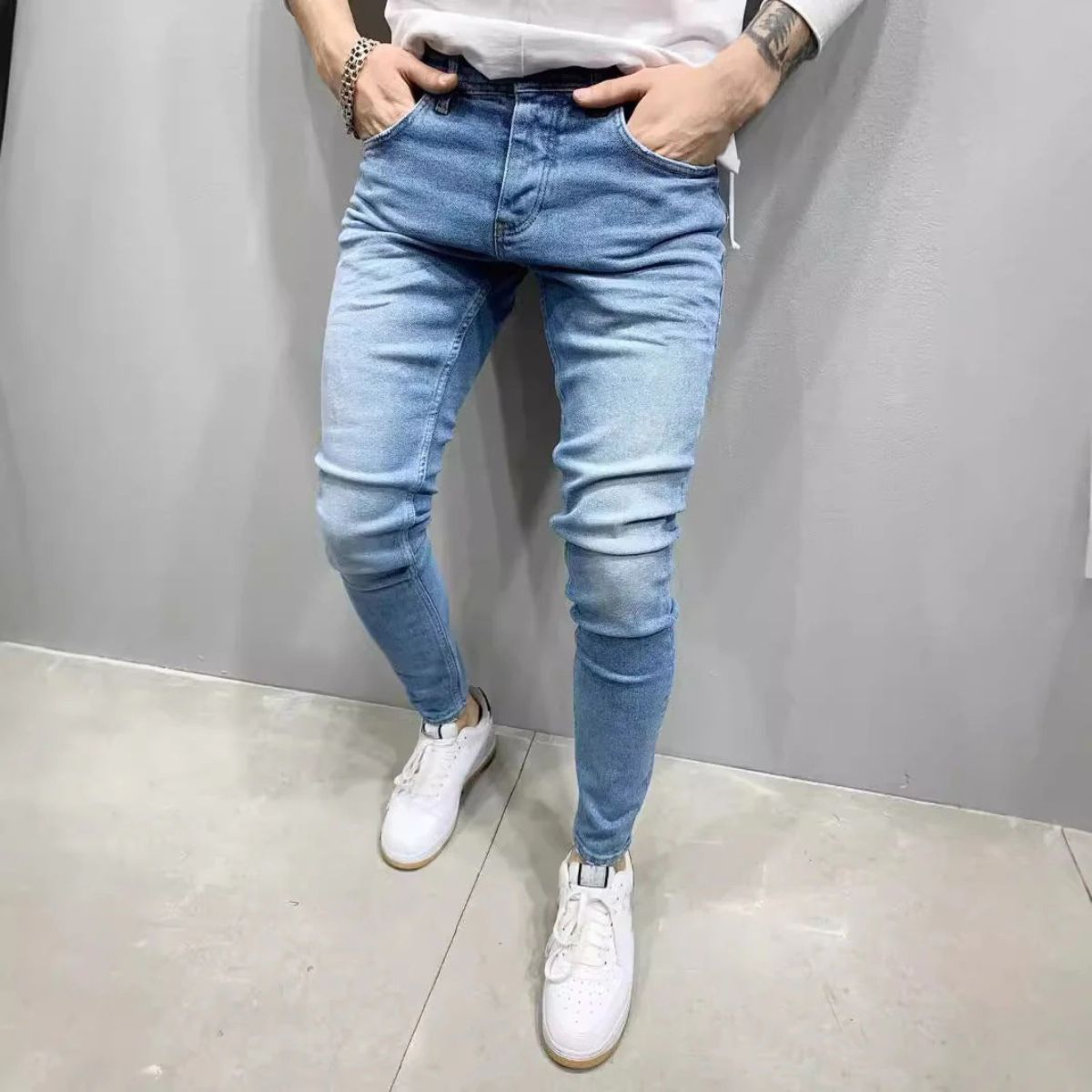 The Santiago Stretch Slim Fit Skinny Jeans for Men