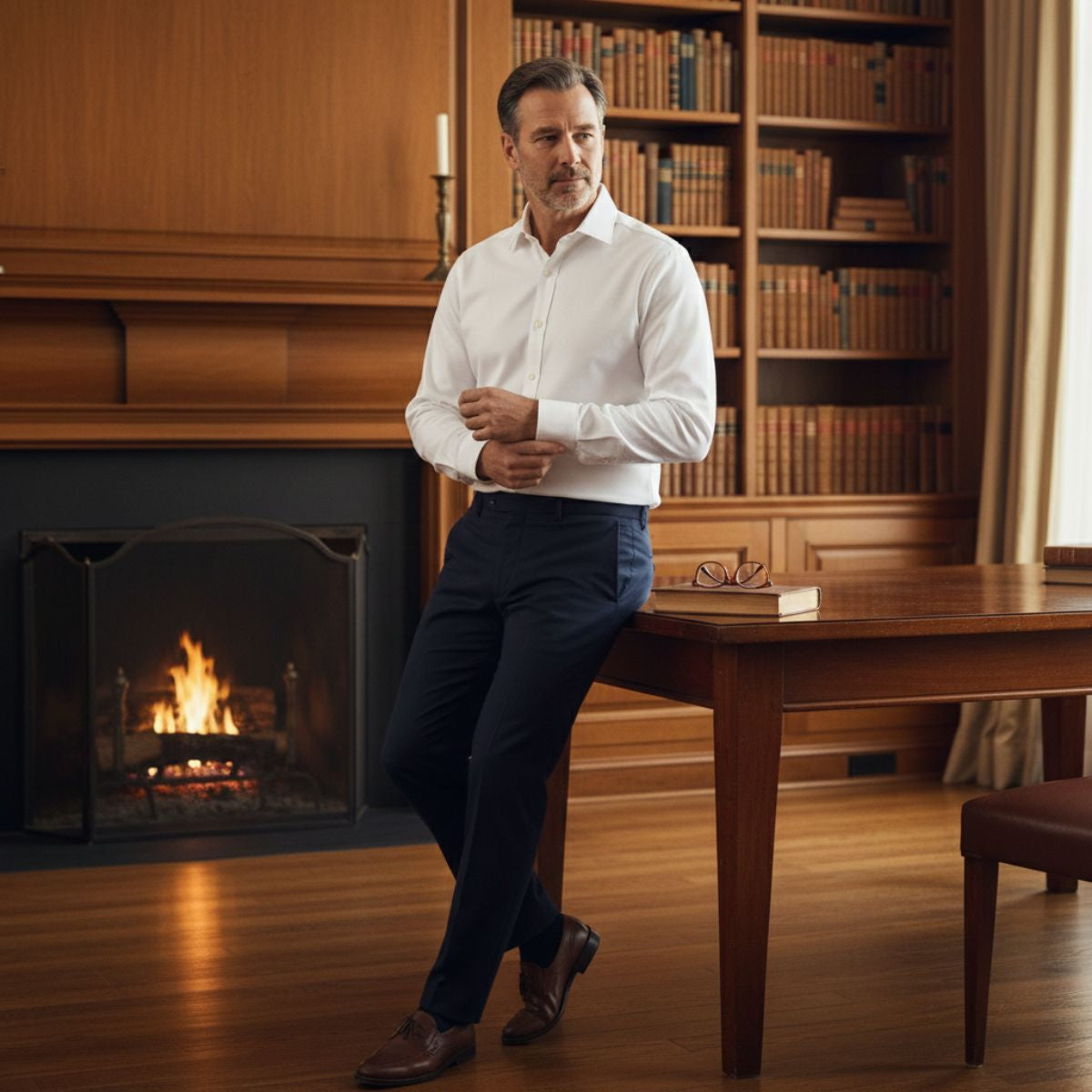 The Geneva Men’s Dress Shirt – Premium Cotton Poplin