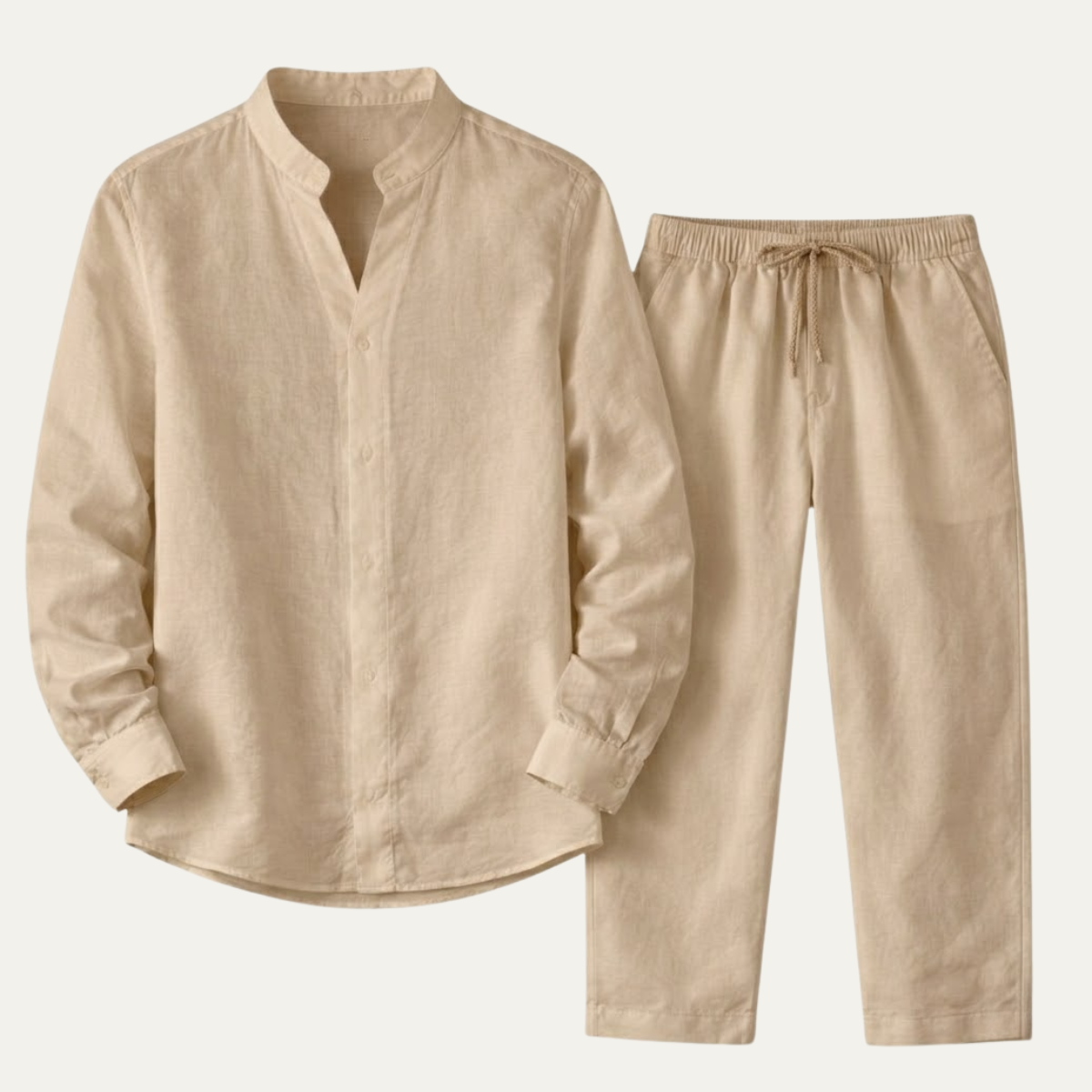 The Willowlake Men’s Casual Cotton Linen Set –  Shirt & Pants