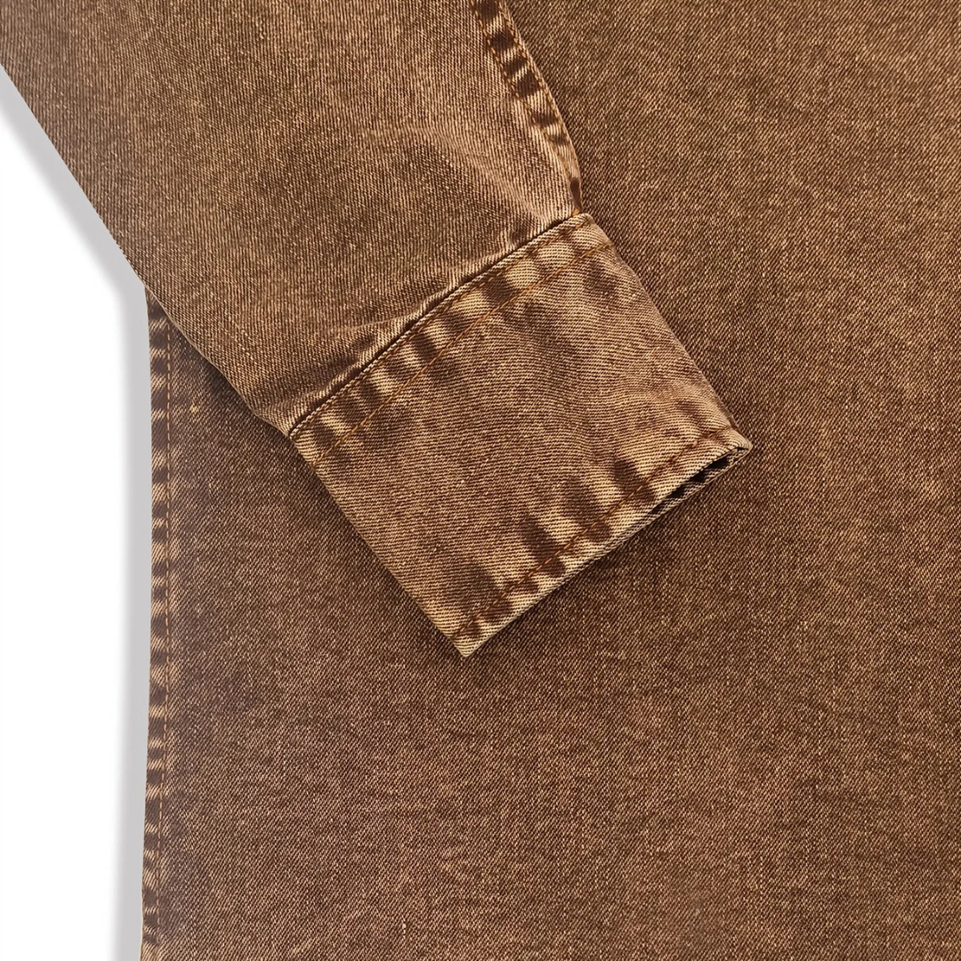 The Foxhaven Men’s Brown Vintage Washed Denim Shirt