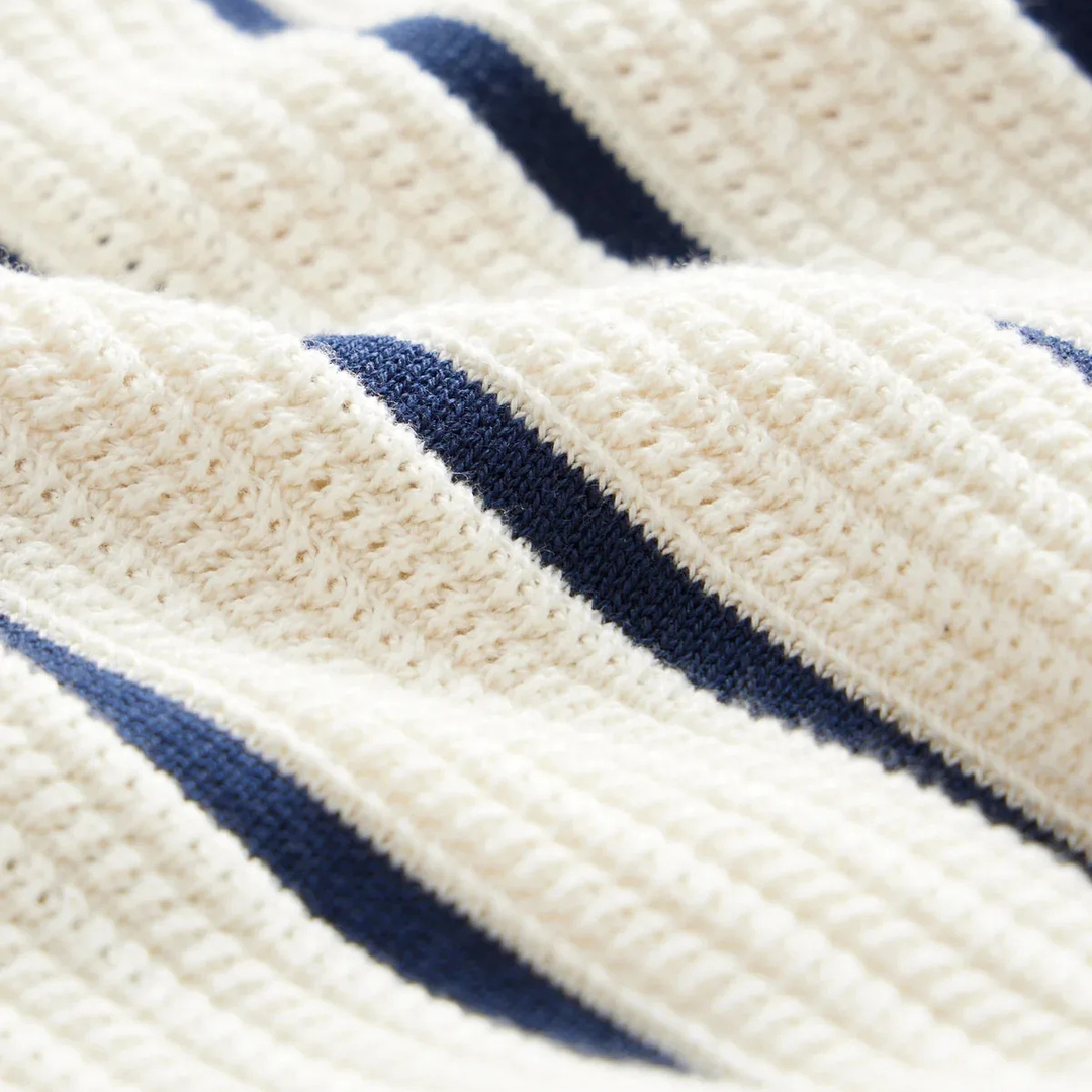 The Belgravia Men’s Smart Casual Striped Knit Polo Shirt