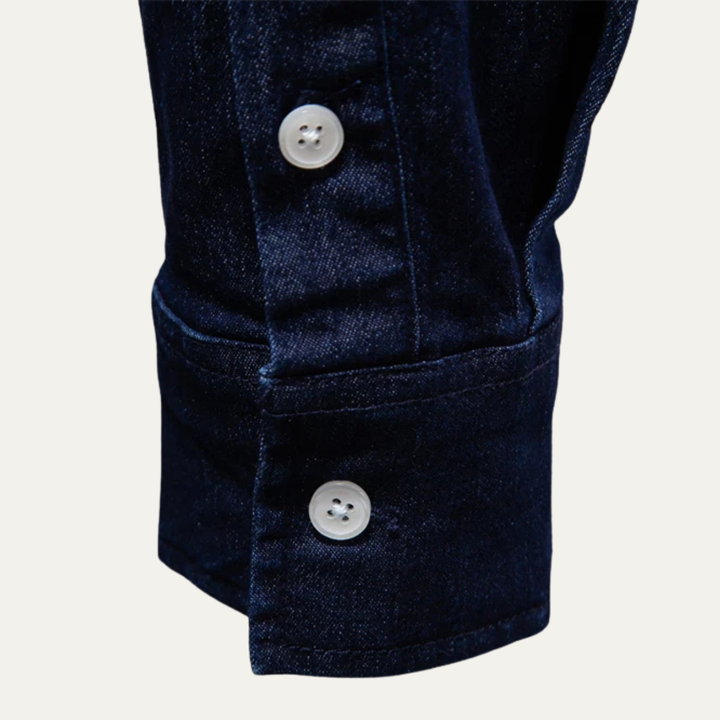 The Crestfall Ridge Men’s Slim Fit Denim Shirt with Double Pockets