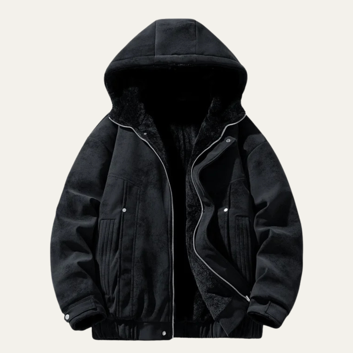 Men's Sherpa Lined Puffer Jacket Brown