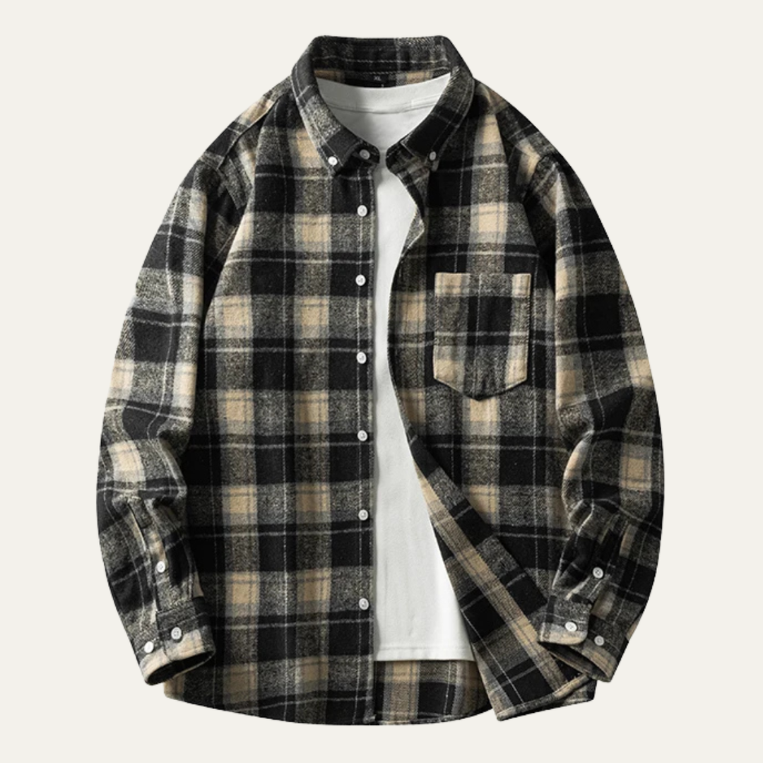 The Carpi Men’s Plaid Casual Flannel Shirt