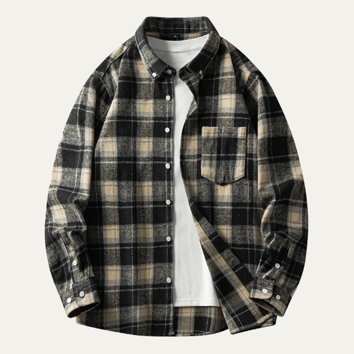 The Carpi Men’s Plaid Casual Flannel Shirt