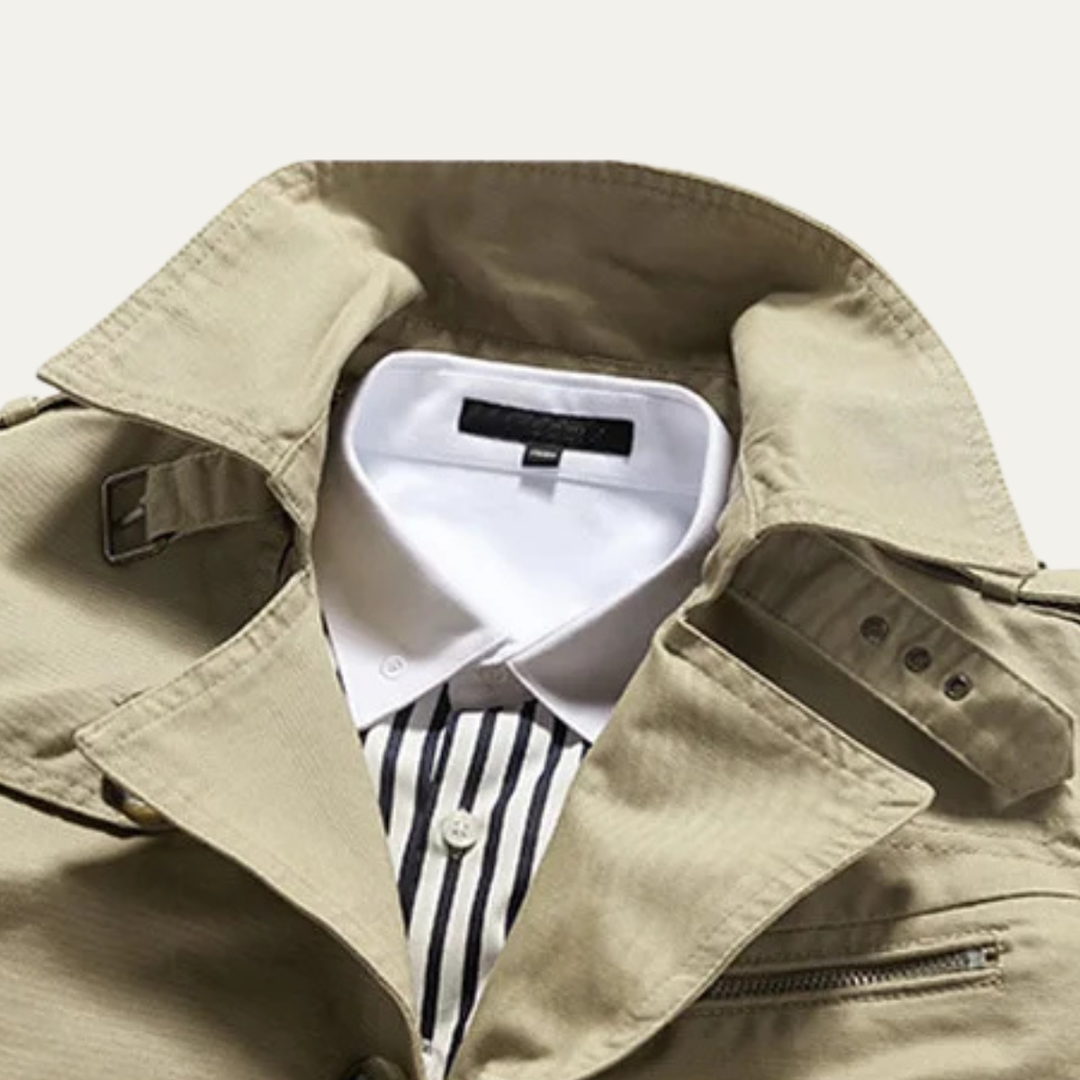 The Royalton Men's Trenchcoat – Classic Double Breasted Waterproof Overcoat