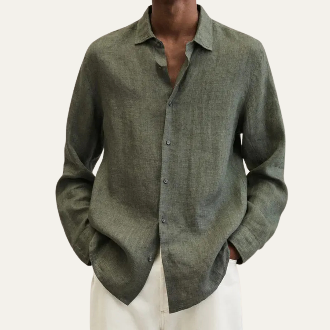 The Rancho Mirage Men’s Classic Breathable Summer Linen Shirt