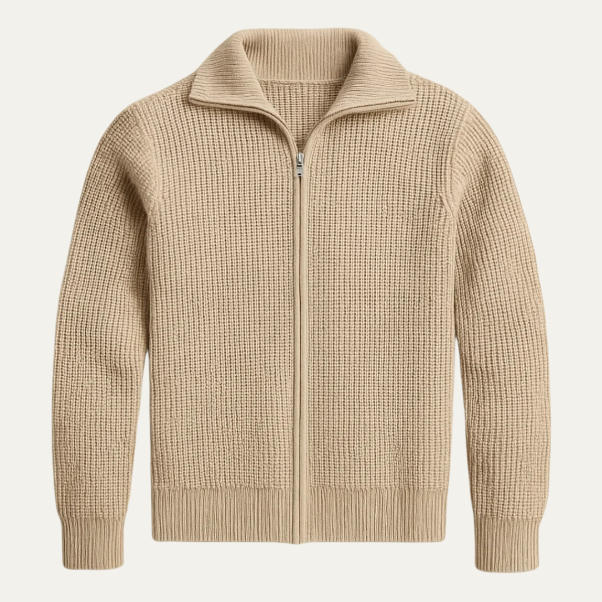 The Weymouth Men's Trendy Chunky Knit Full Zip Sweater