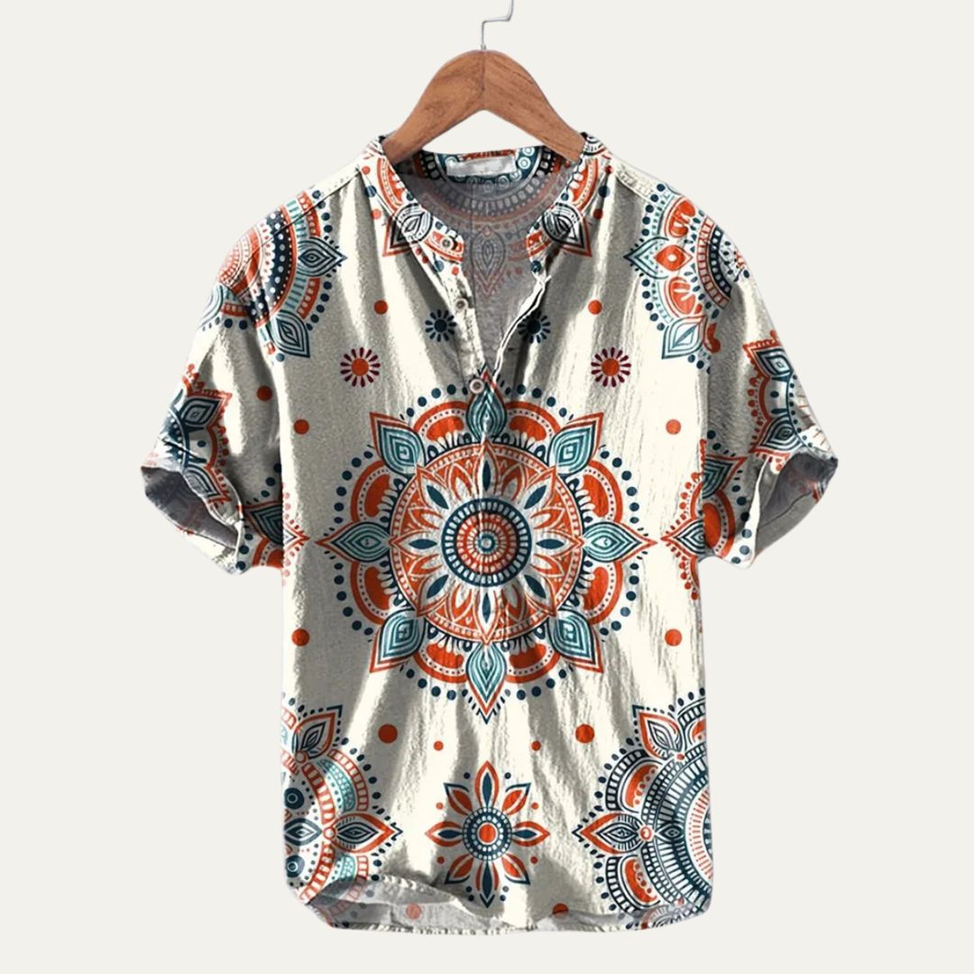 The Stonecrest Hill Men’s HawaiianTropical Button Up Beach Shirt