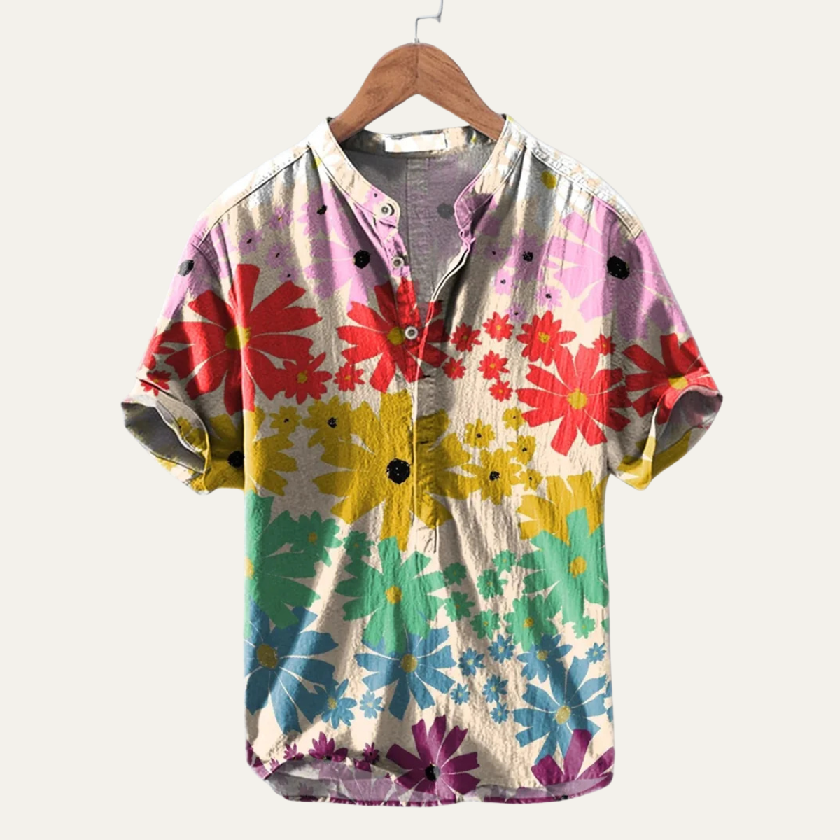 The Willowcrest Men’s HawaiianTropical Button Up Summer Shirt