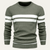 The Glamorgan Men's Casual Knitted White Stripes Sweater