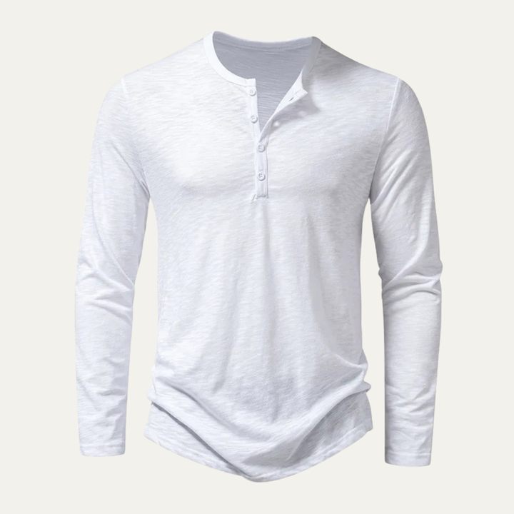 The Berkshire Men’s Casual Button Neck Henley Cotton T Shirt