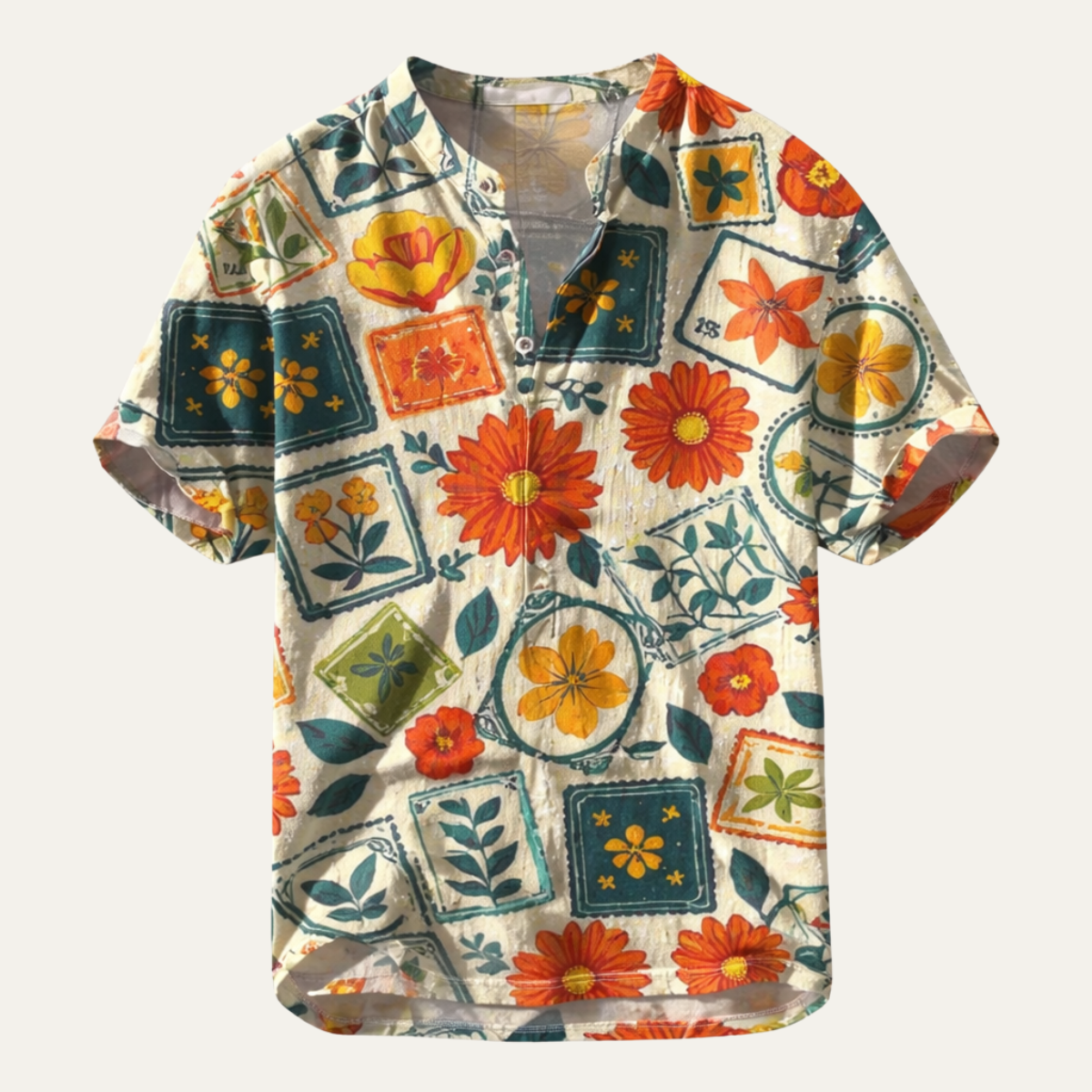 The Stonecrest Hill Men’s HawaiianTropical Button Up Beach Shirt